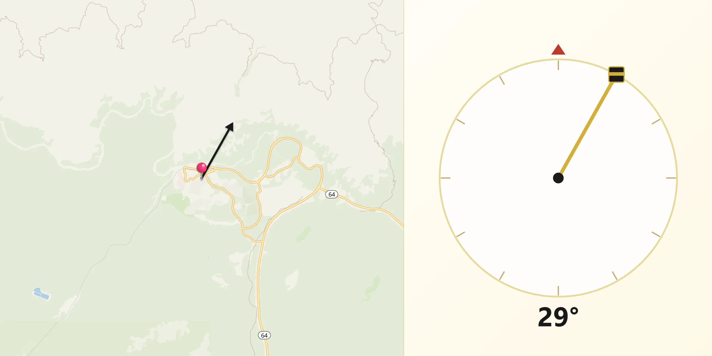 Qibla Direction from Grand Canyon