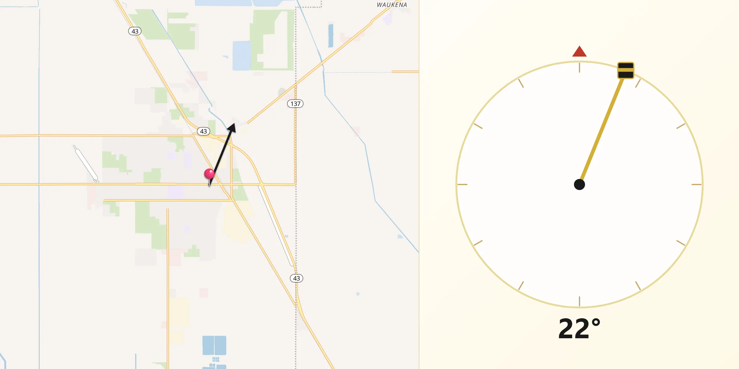 Qibla Direction from Corcoran