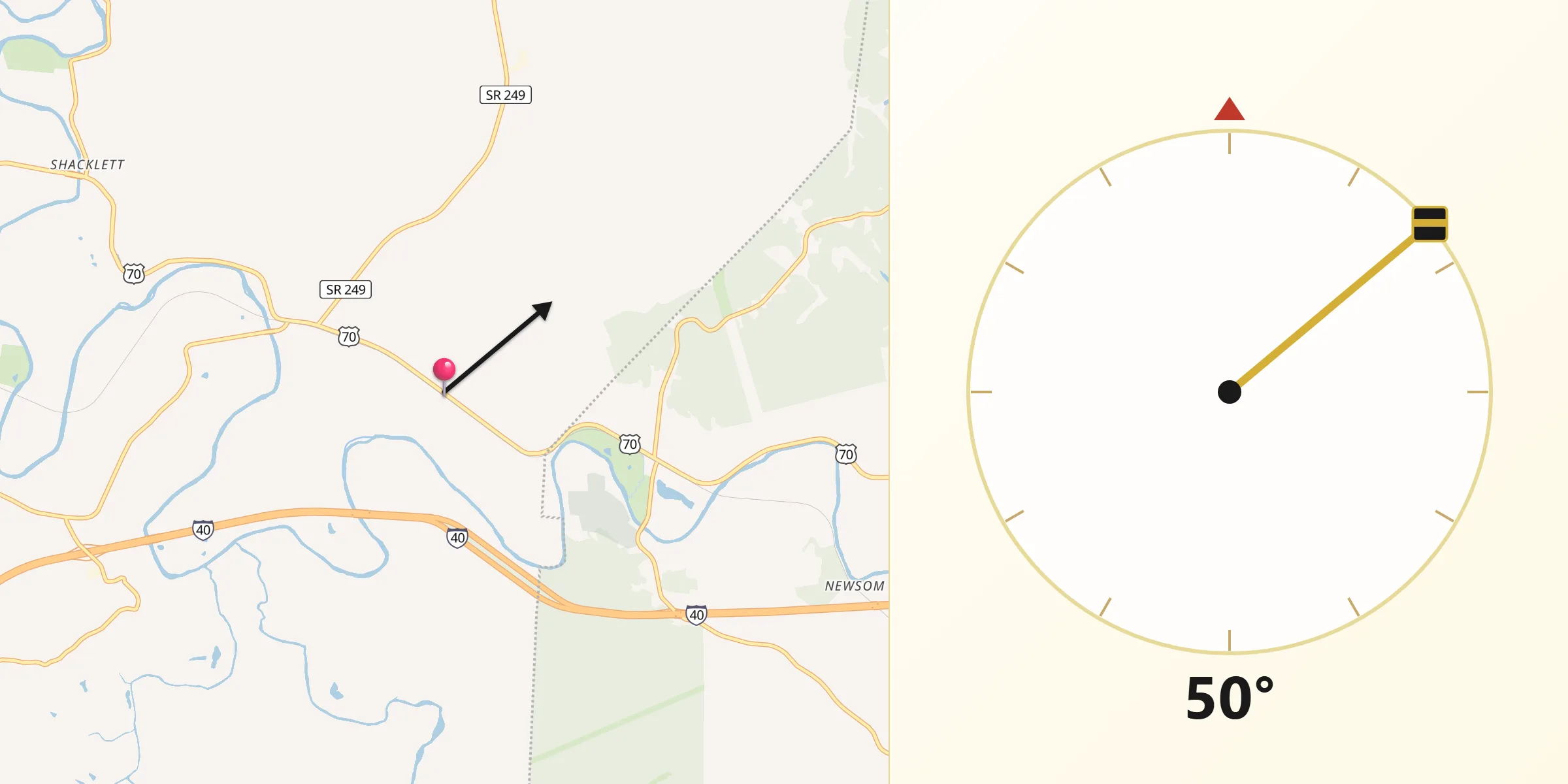 Qibla Direction from Pegram