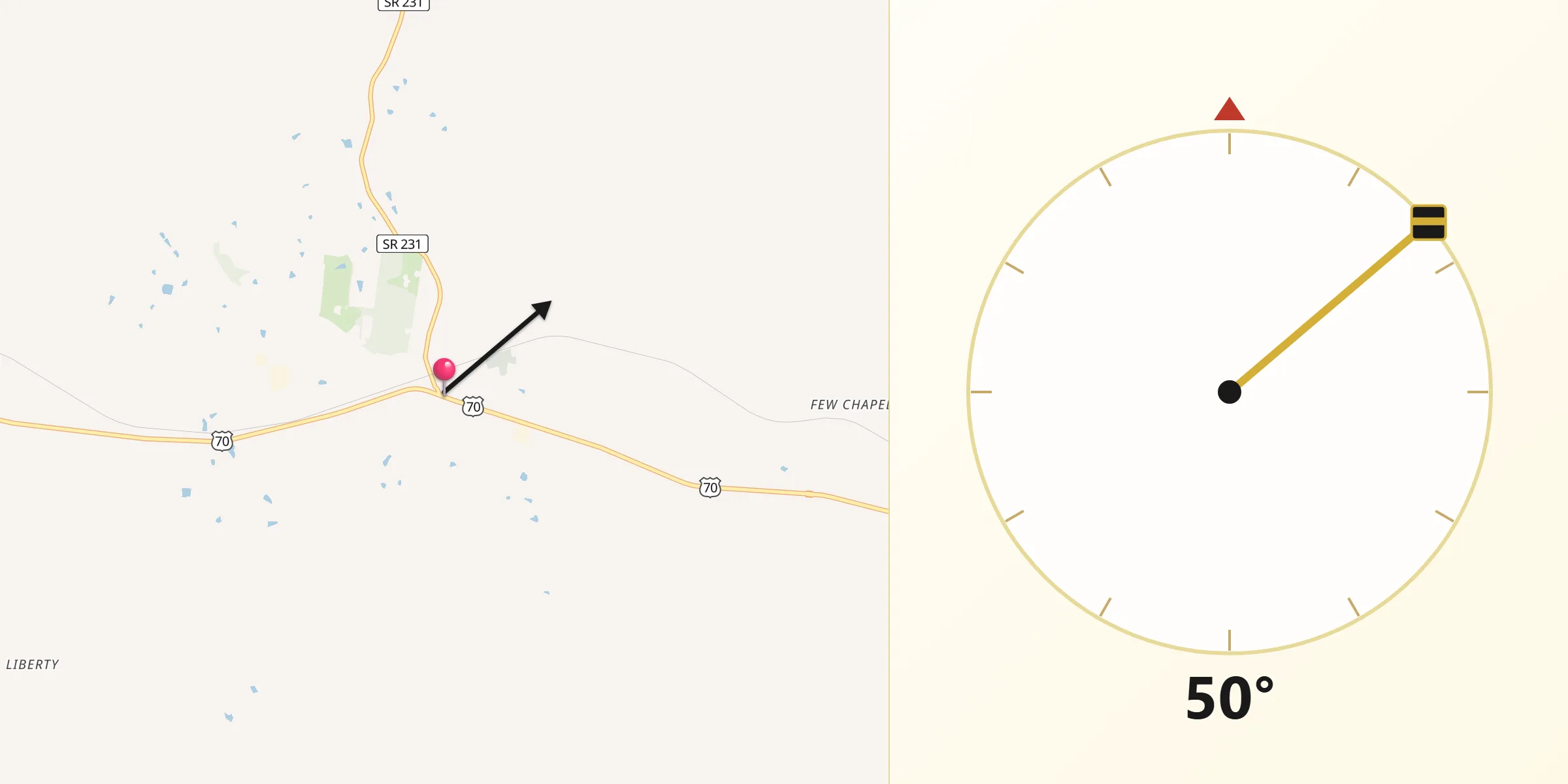 Qibla Direction from McEwen
