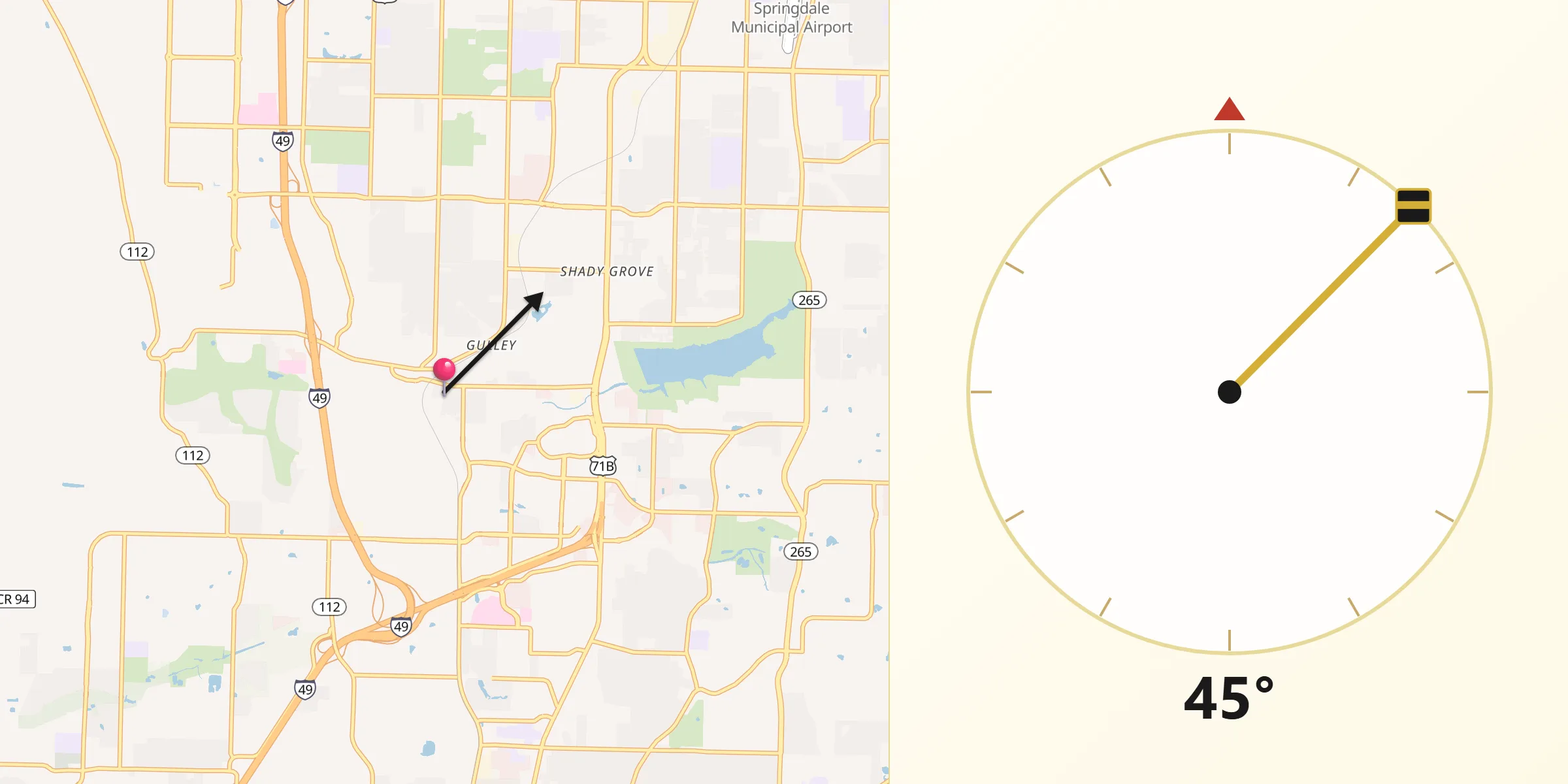Qibla Direction from Johnson