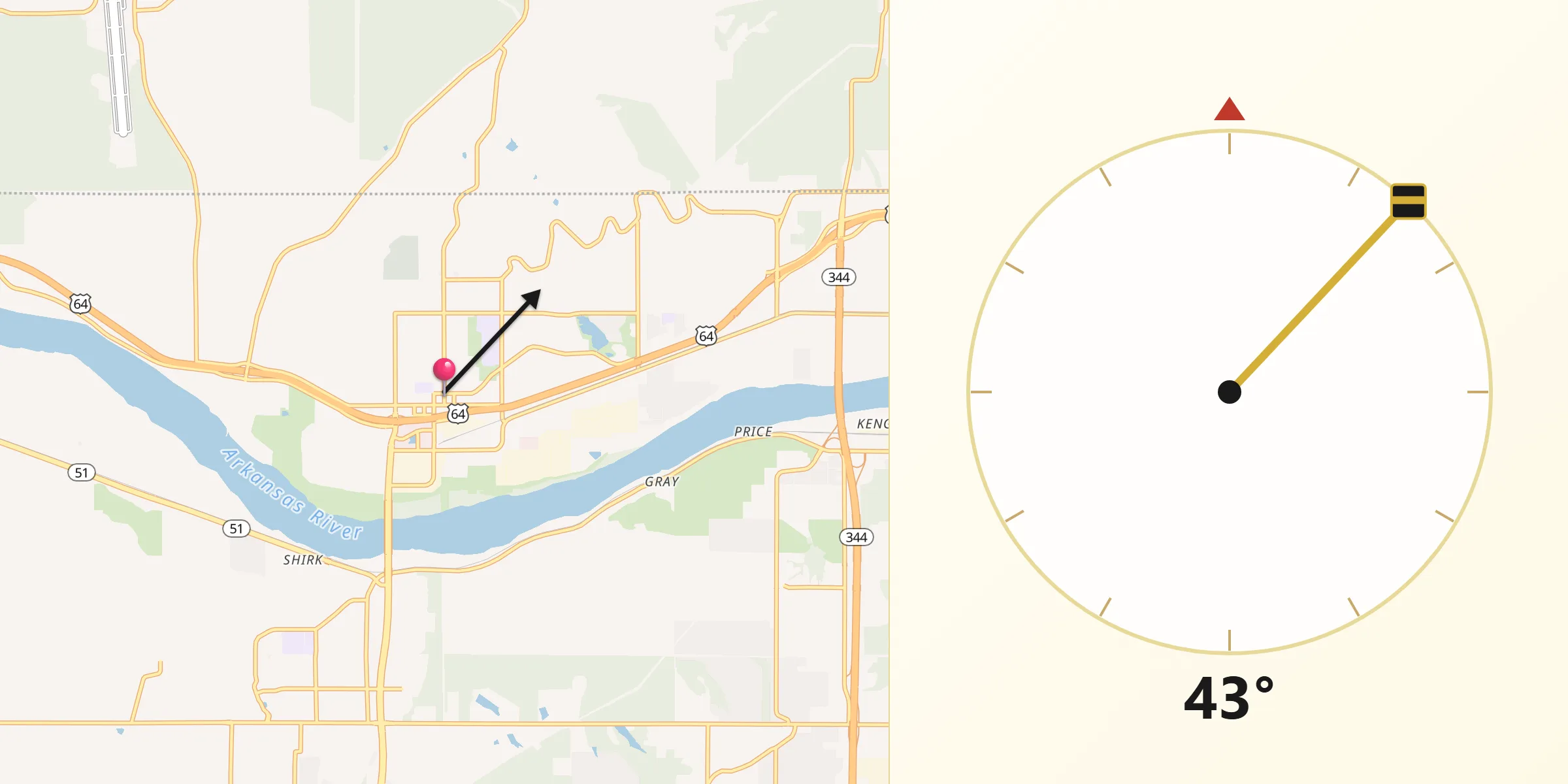 Qibla Direction from Sand Springs