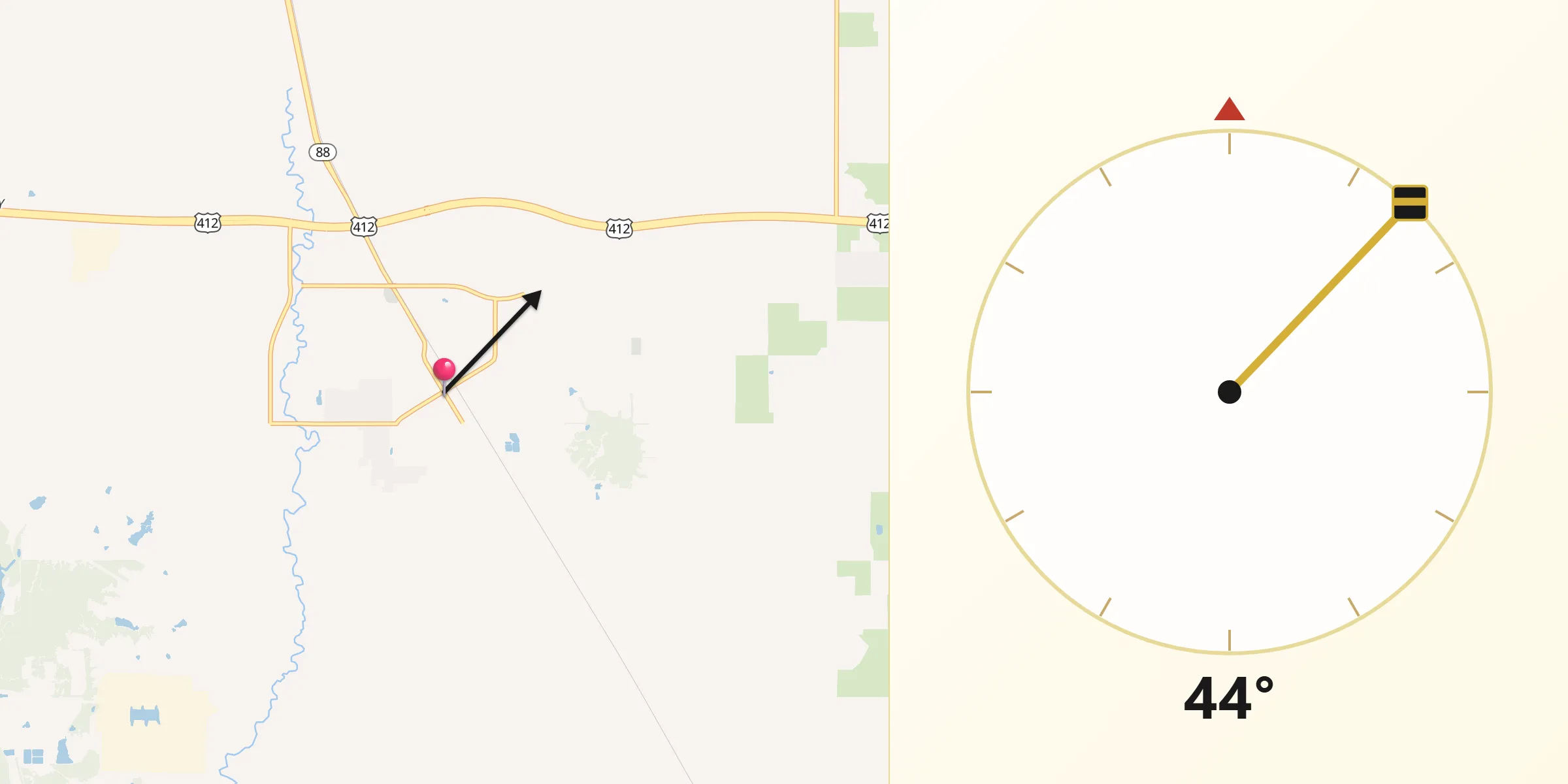 Qibla Direction from Inola