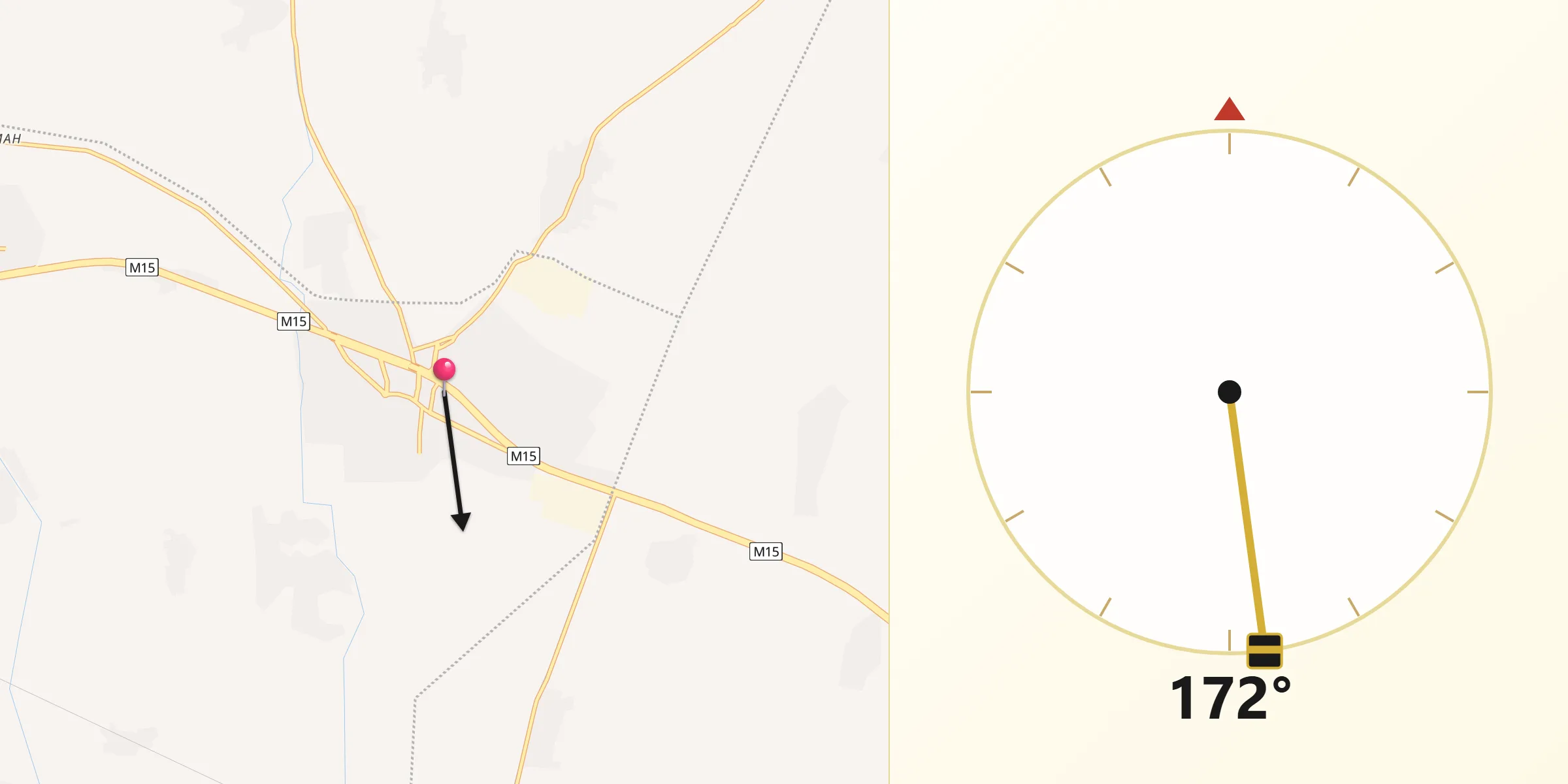 اتجاه القبلة من دير حافر
