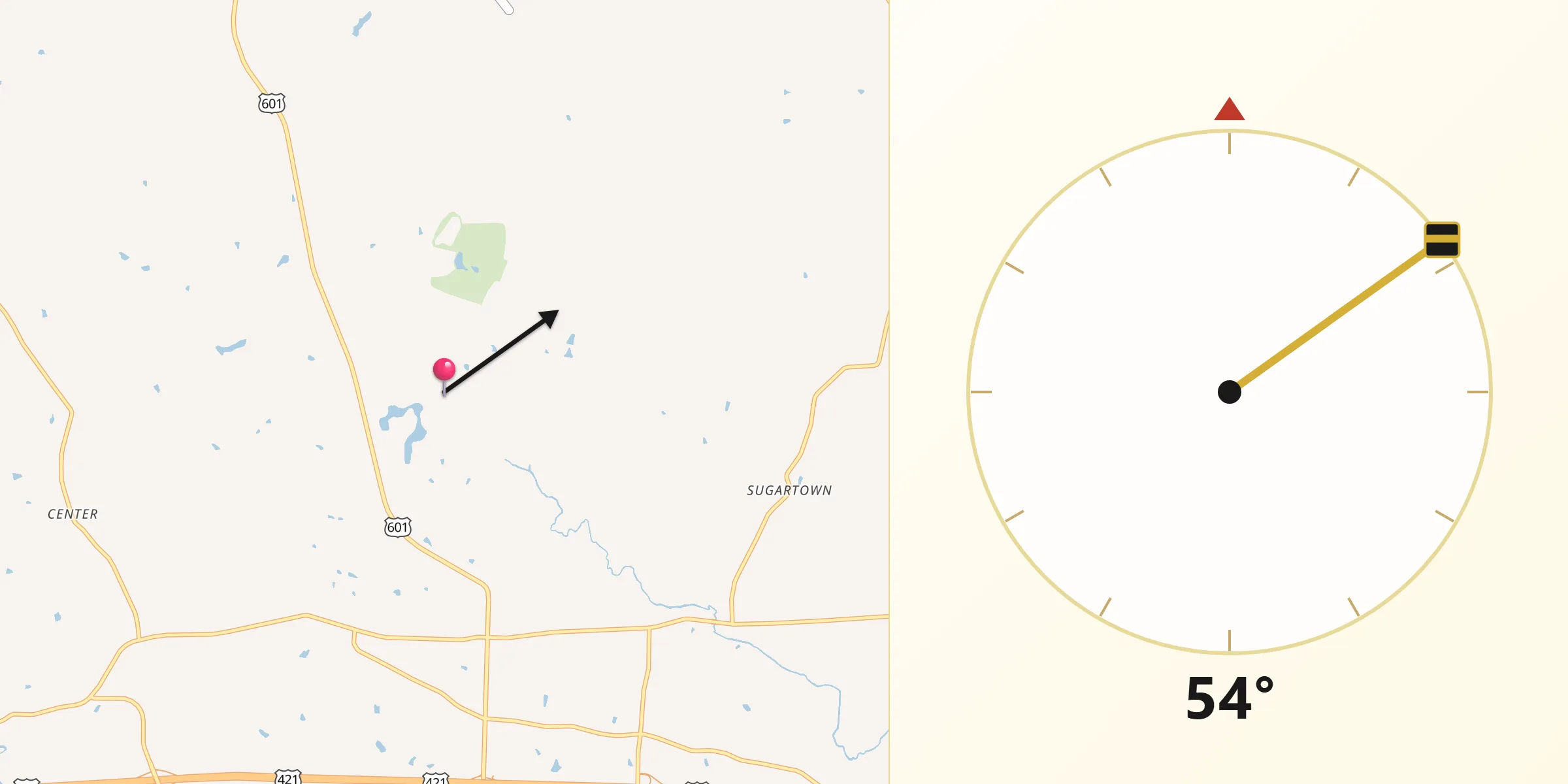 Qibla Direction from Yadkin