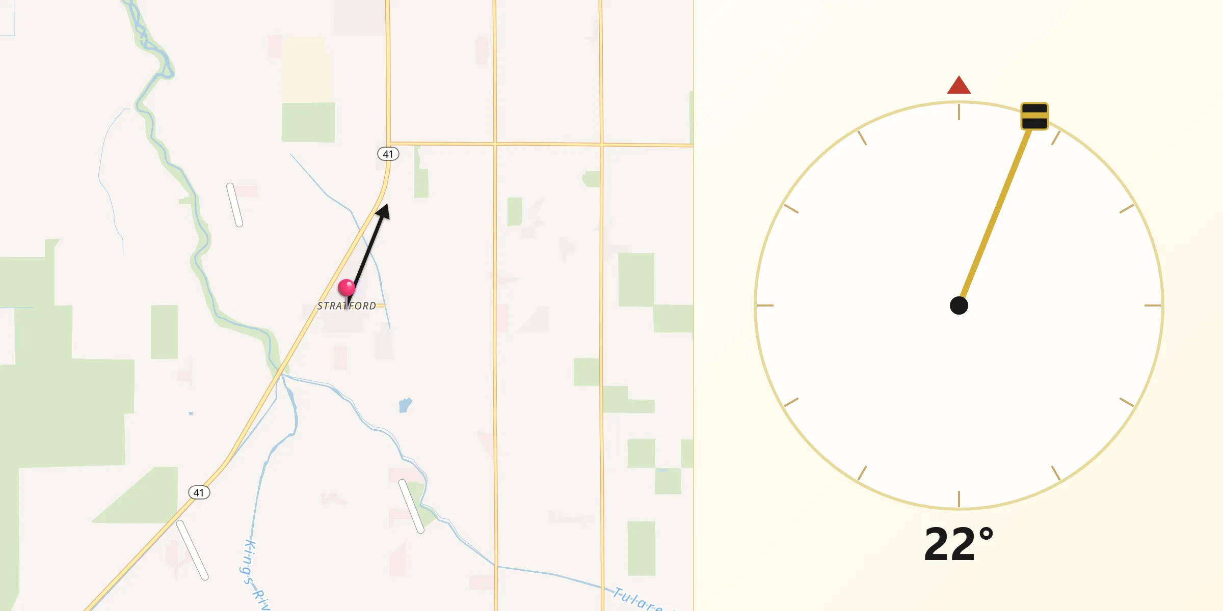Qibla Direction from Stratford