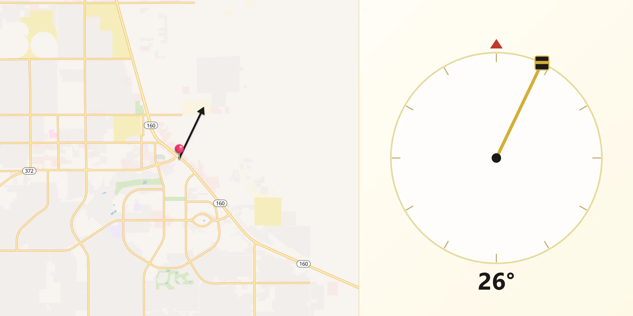 Qibla Direction from Pahrump