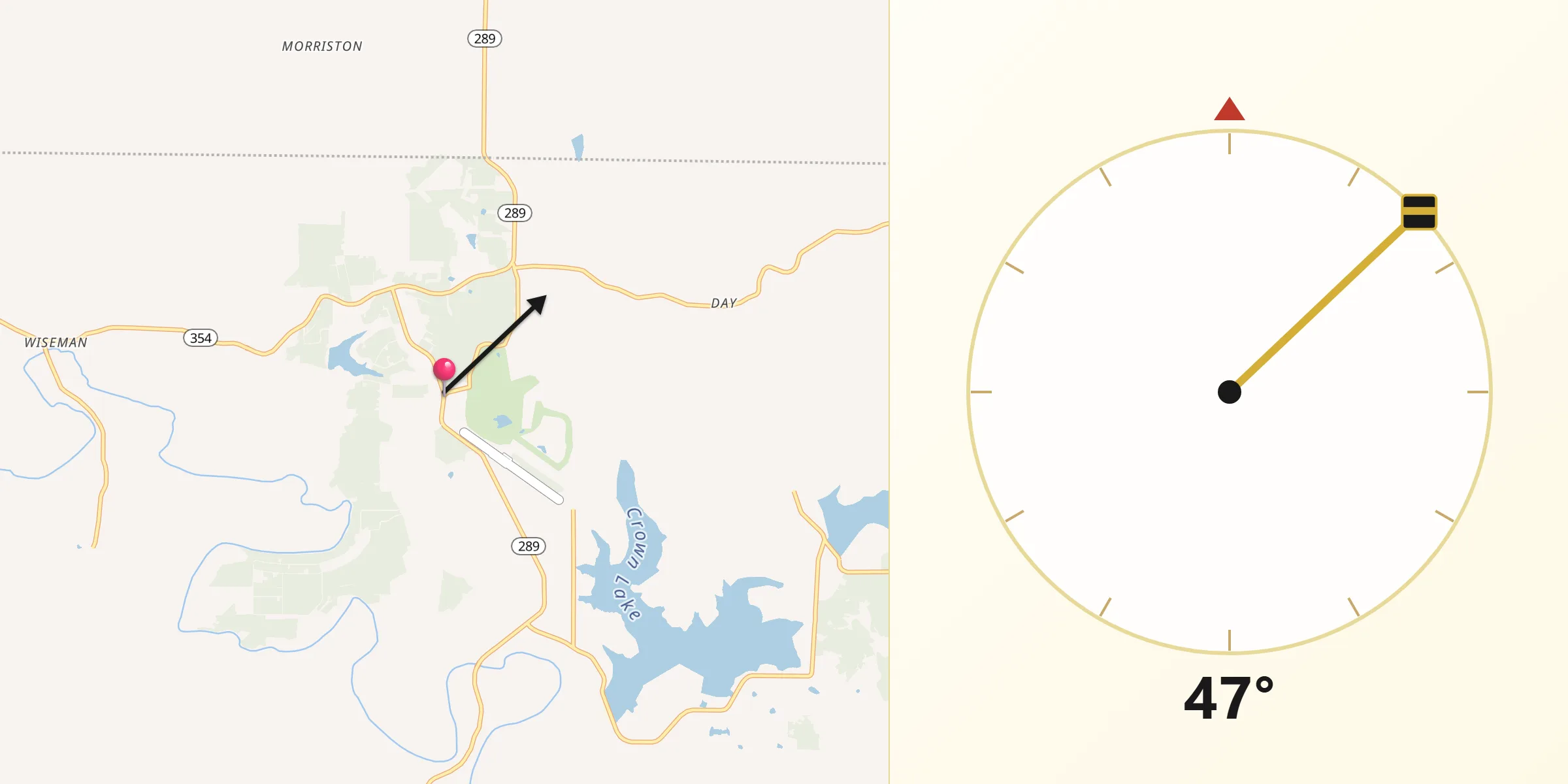 Qibla Direction from Horseshoe Bend