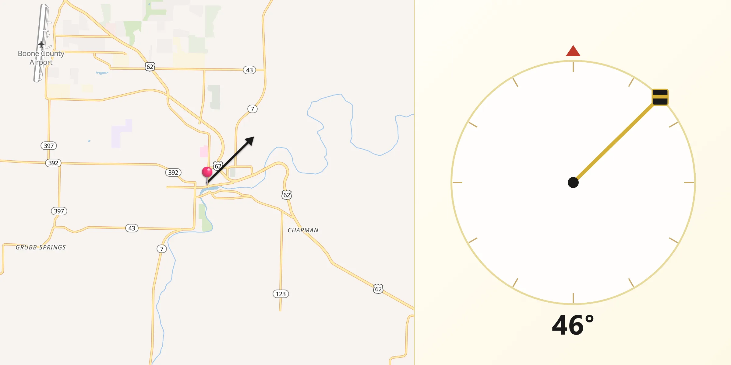 Qibla Direction from Harrison