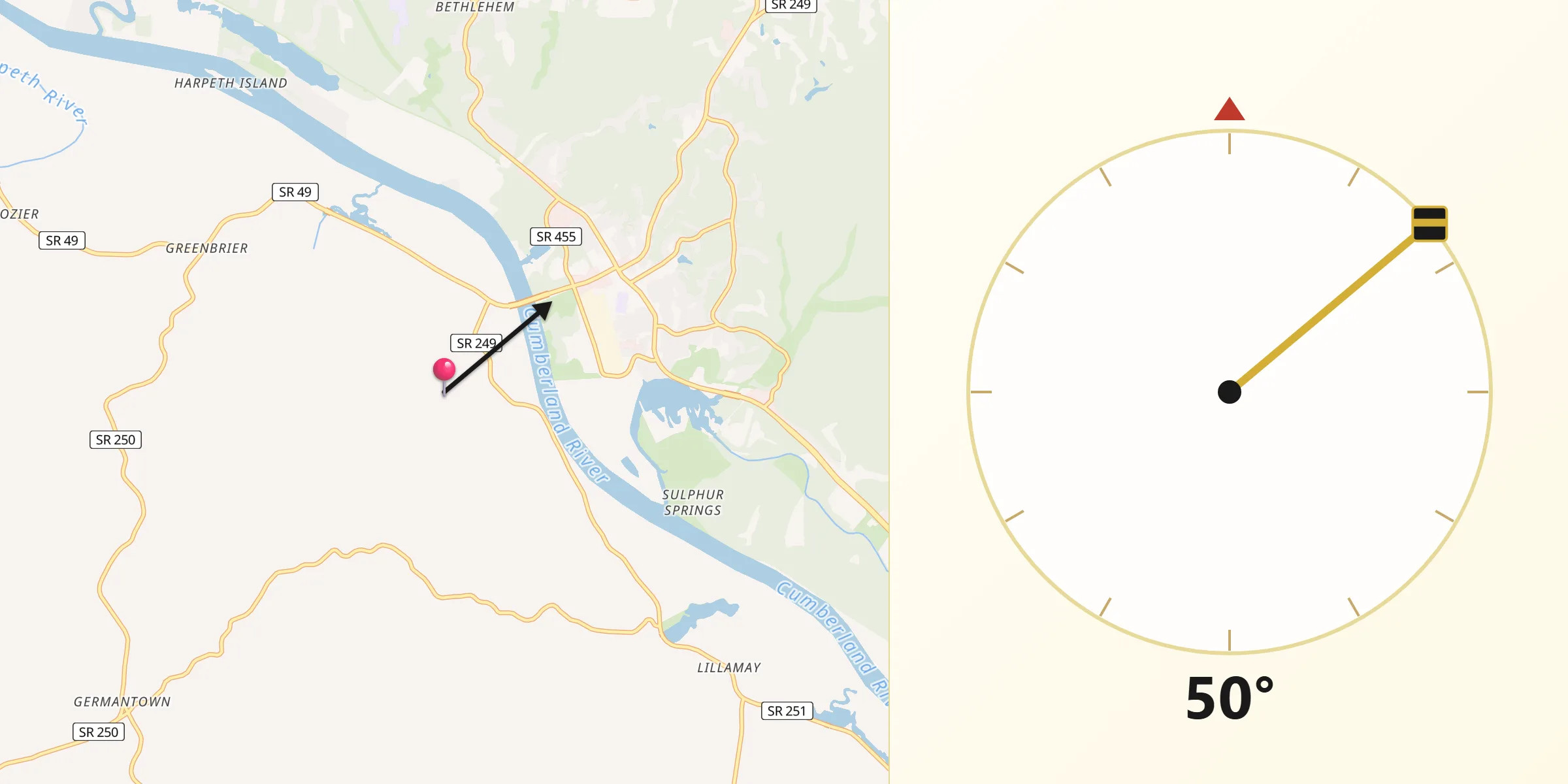 Qibla Direction from Cheatham