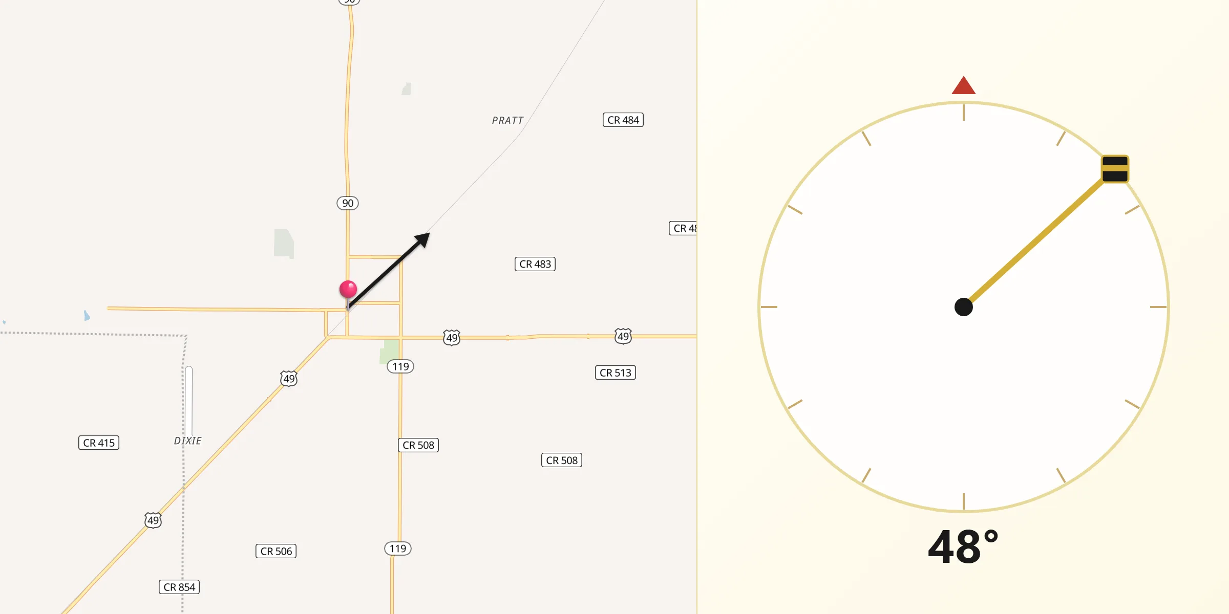 Qibla Direction from Rector