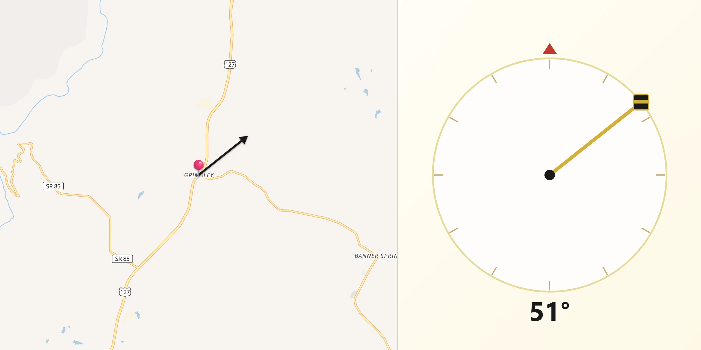Qibla Direction from Grimsley