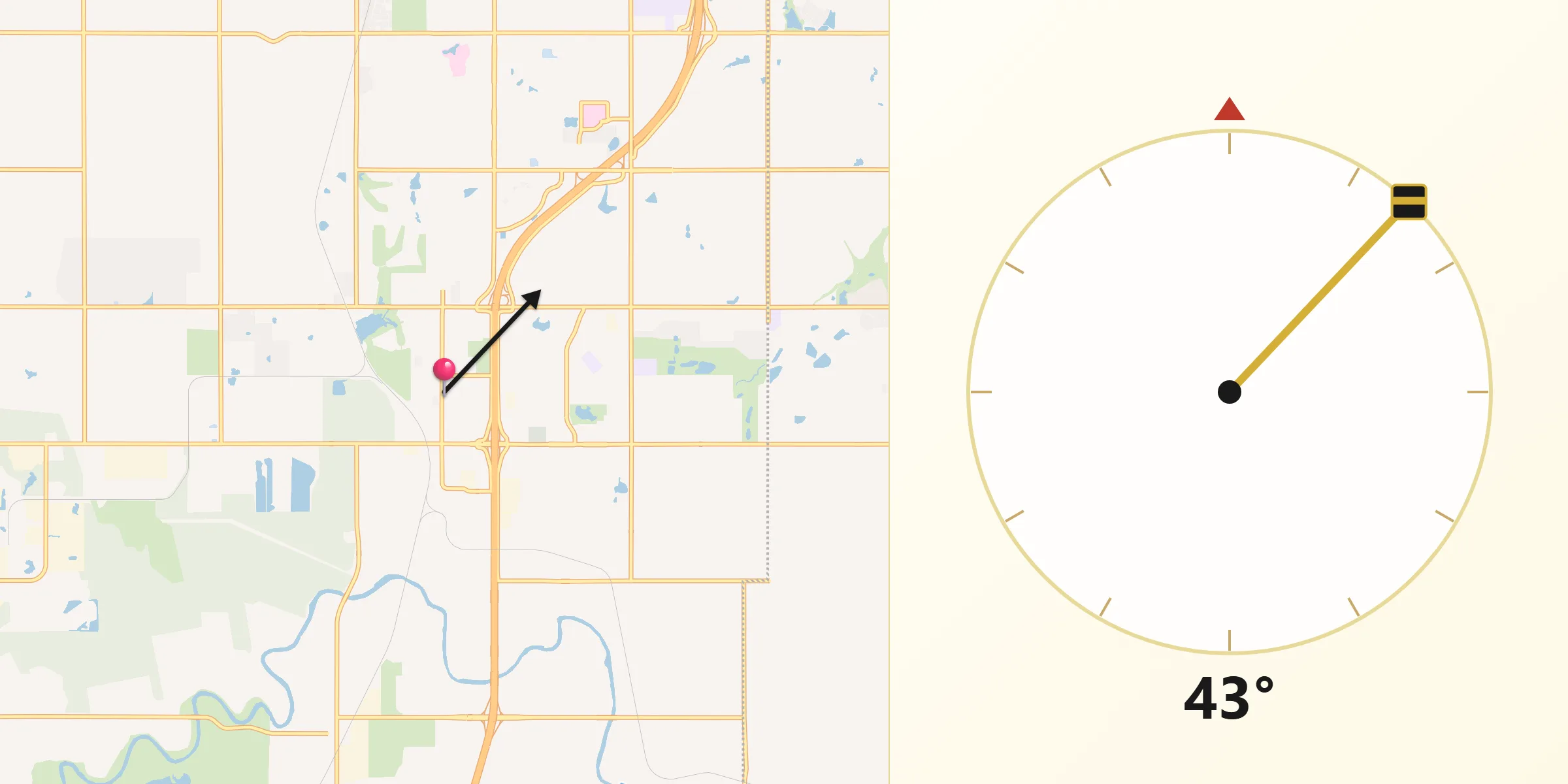 Qibla Direction from Owasso
