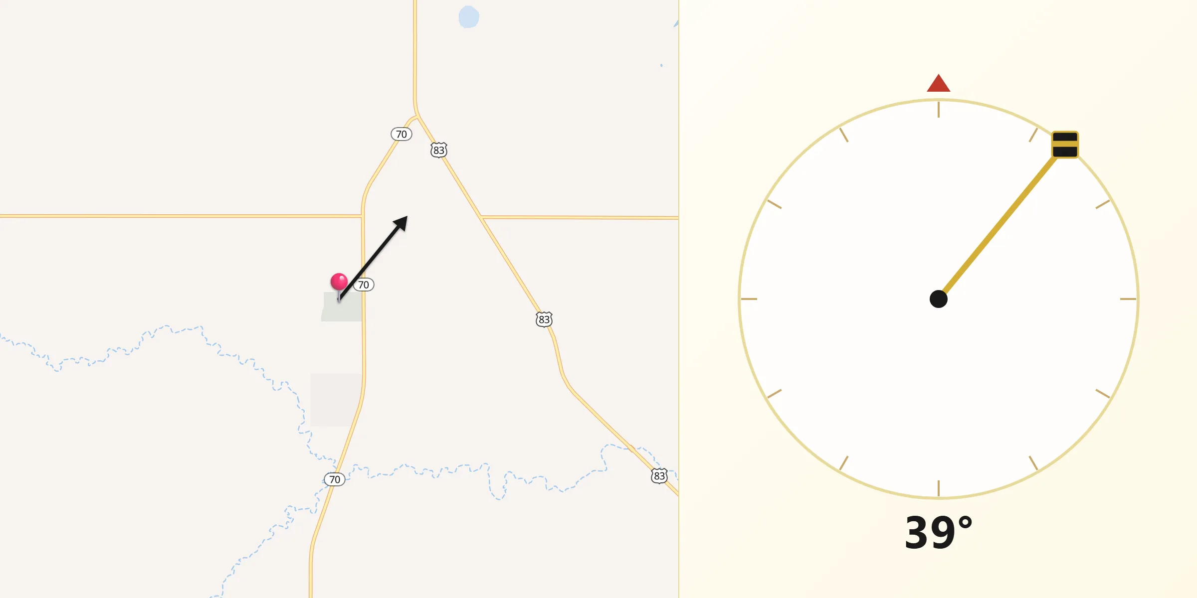 Qibla Direction from Ochiltree