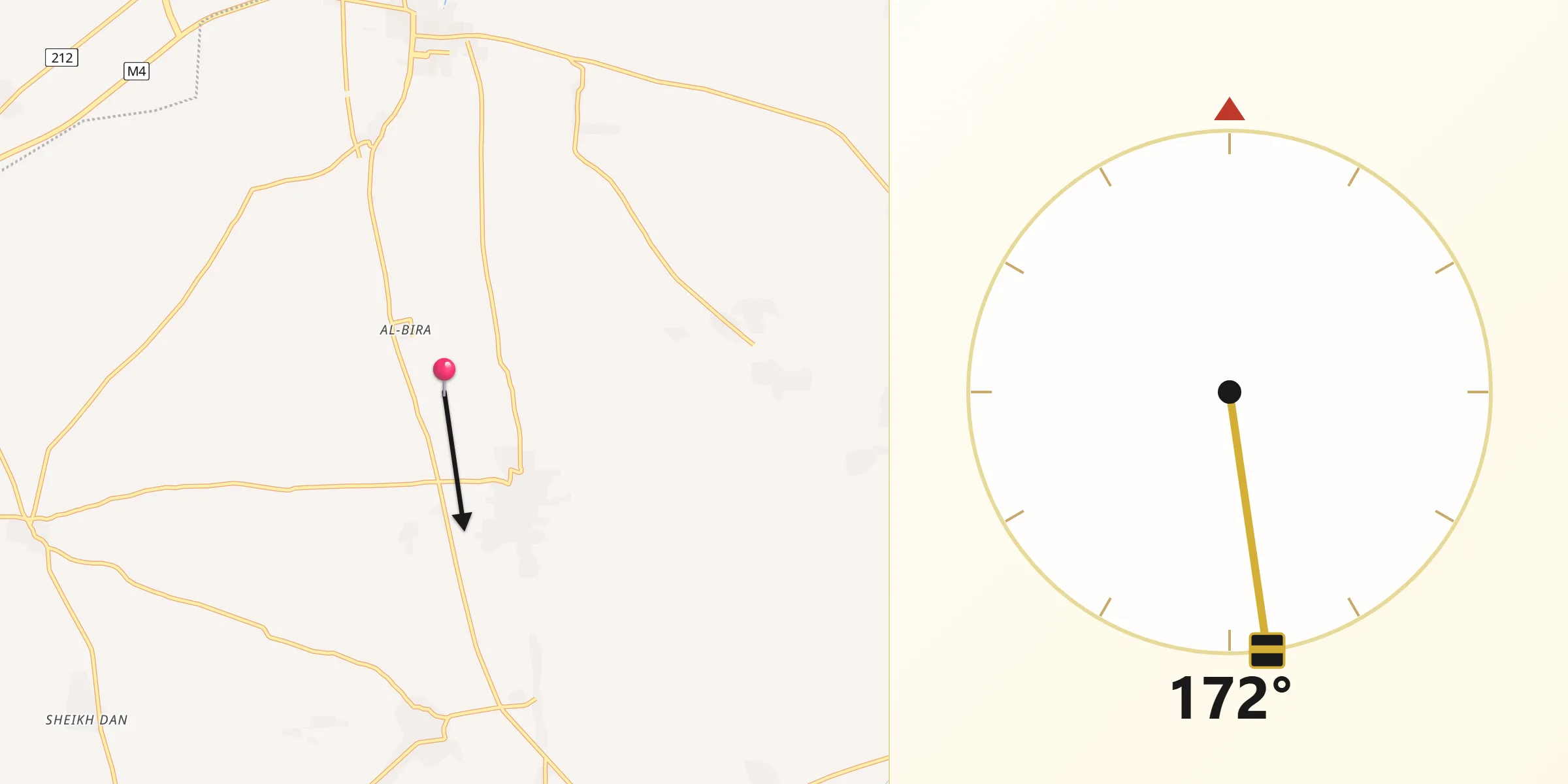 اتجاه القبلة من الباب