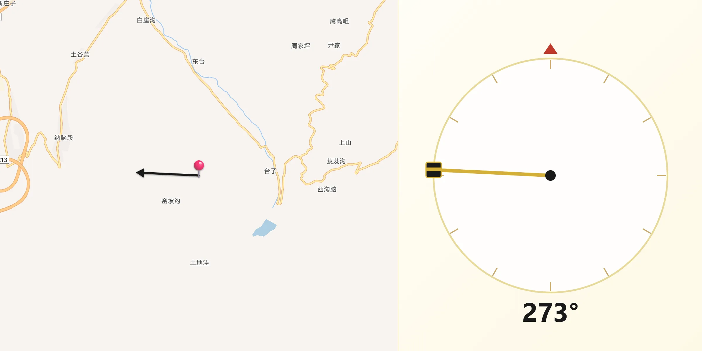 从海东市朝向麦加的方向