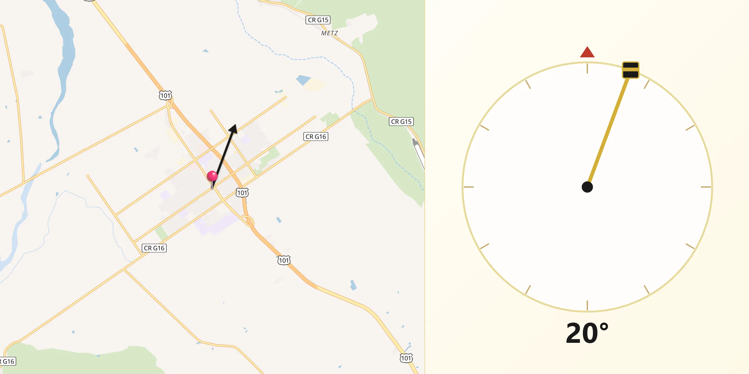 Qibla Direction from Greenfield
