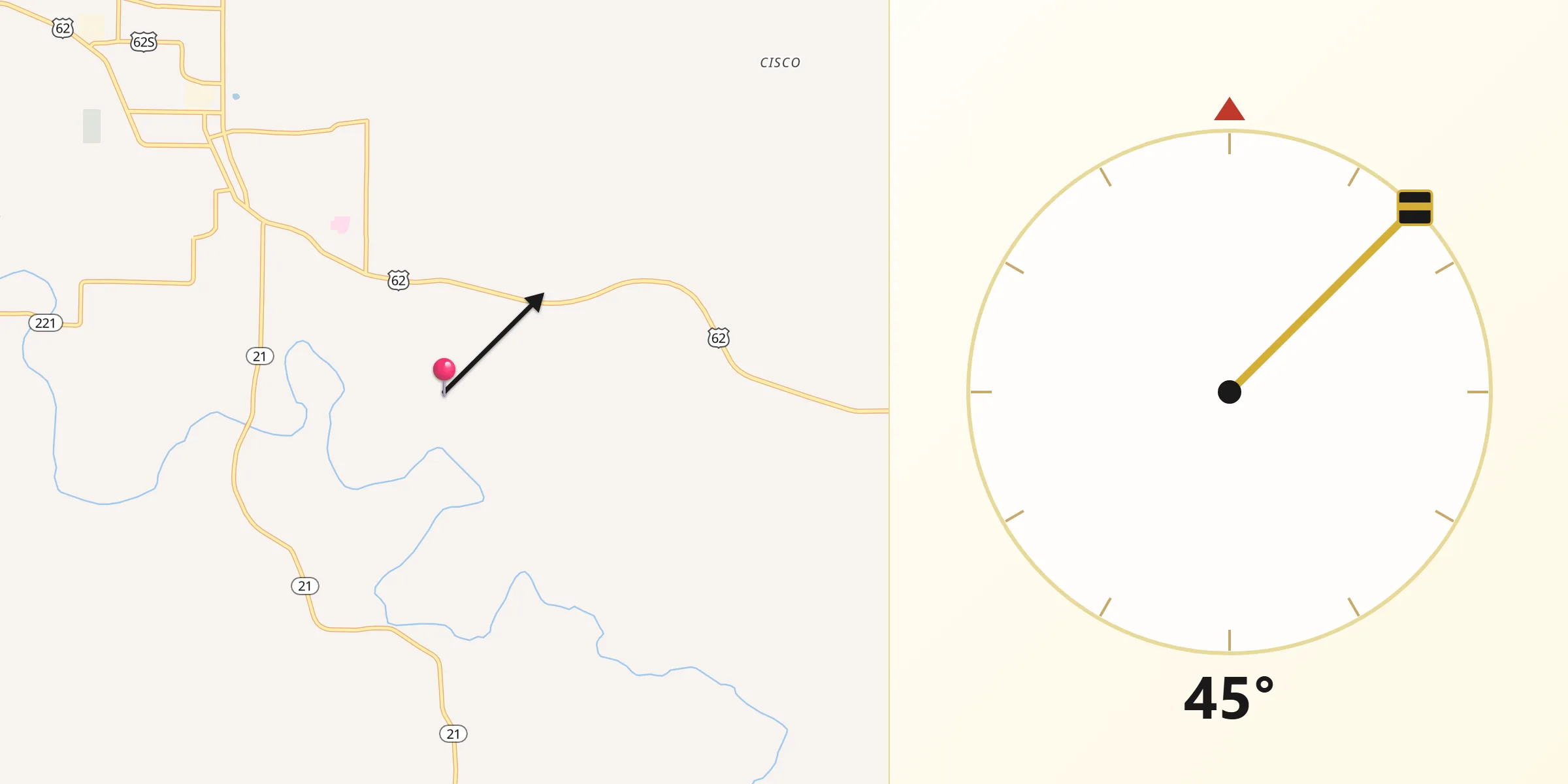 Qibla Direction from Carroll County