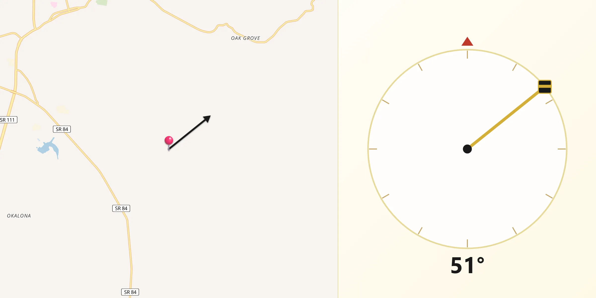 Qibla Direction from Overton