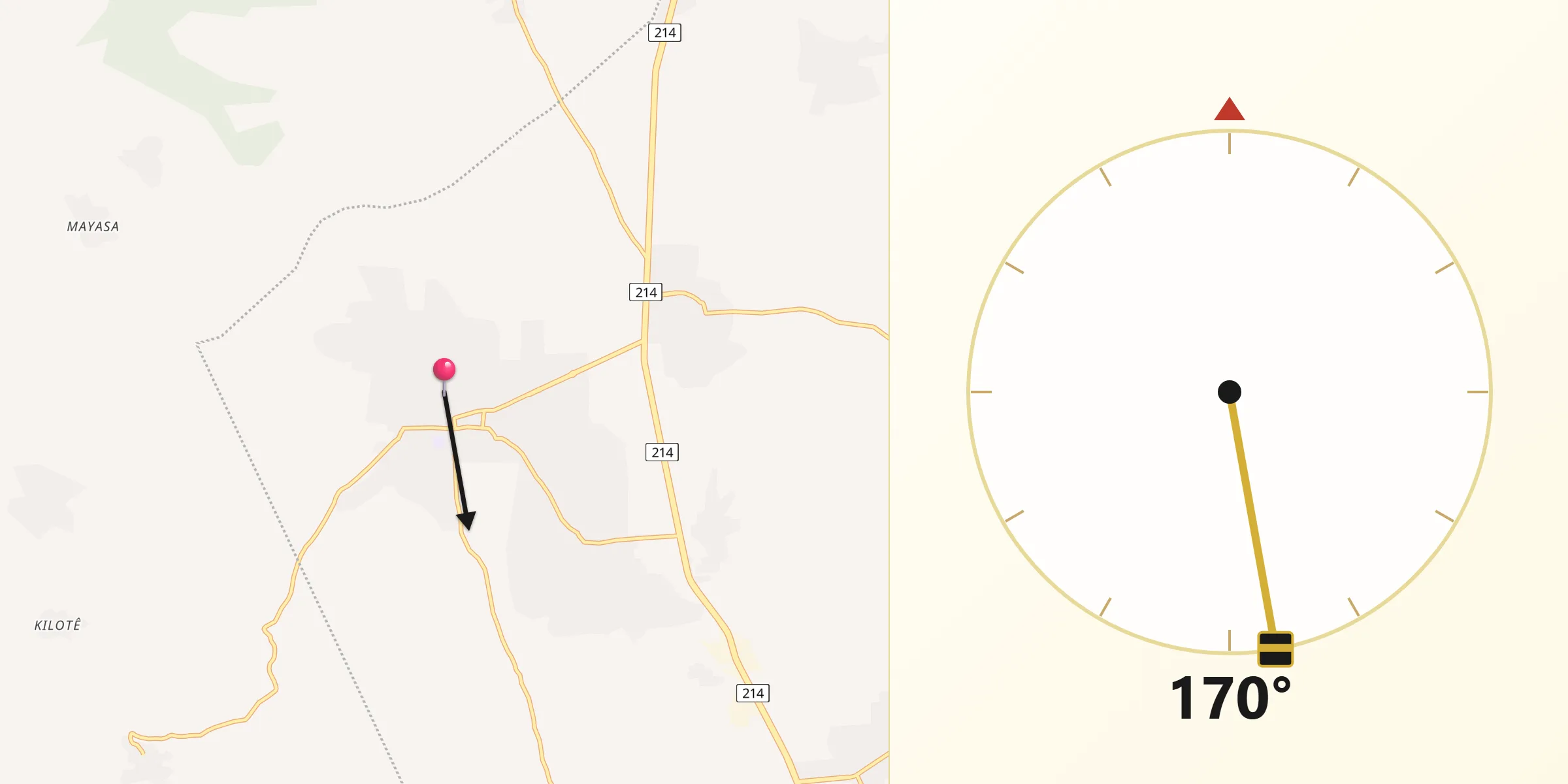 اتجاه القبلة من نبل