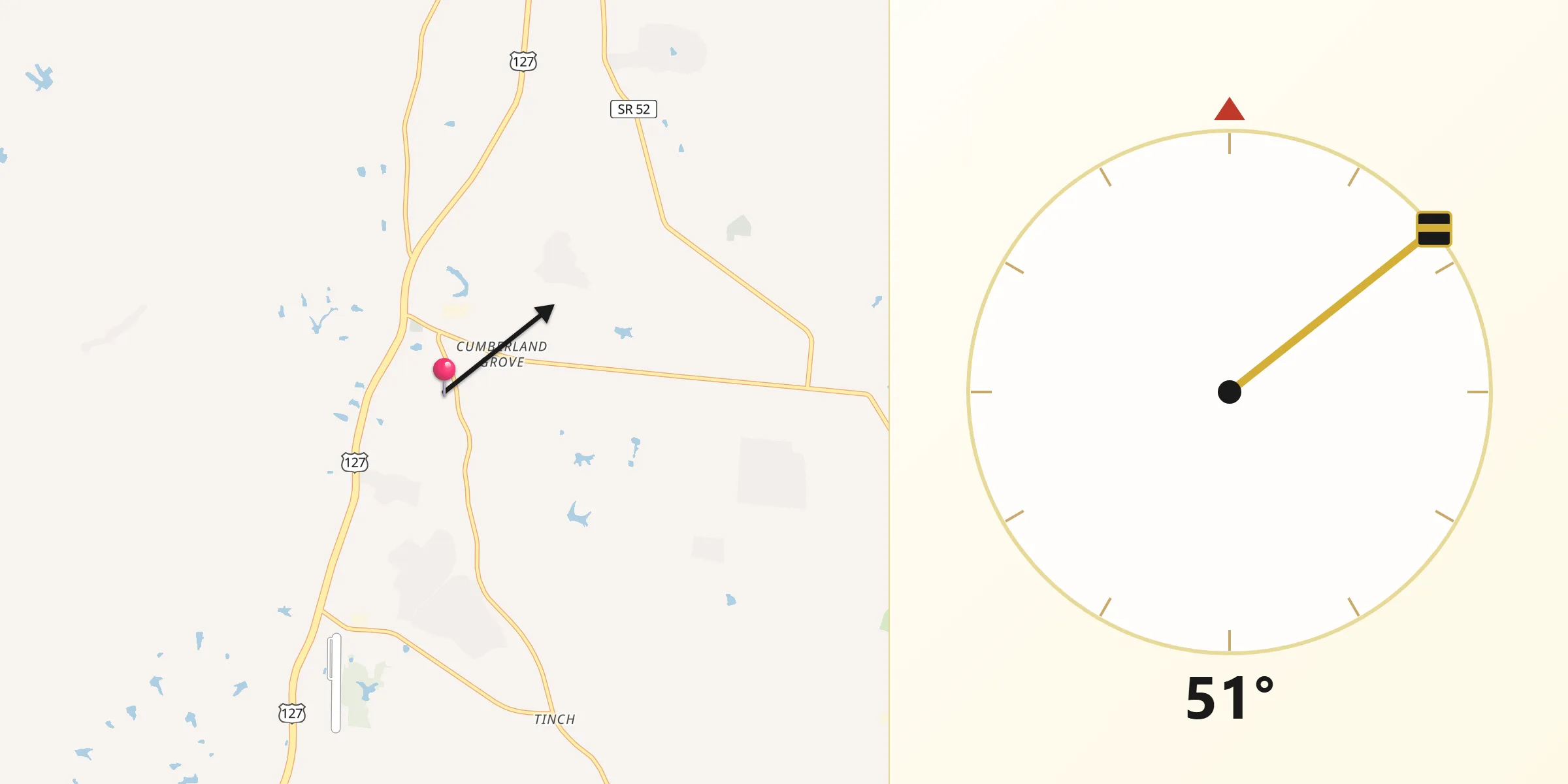 Qibla Direction from Fentress
