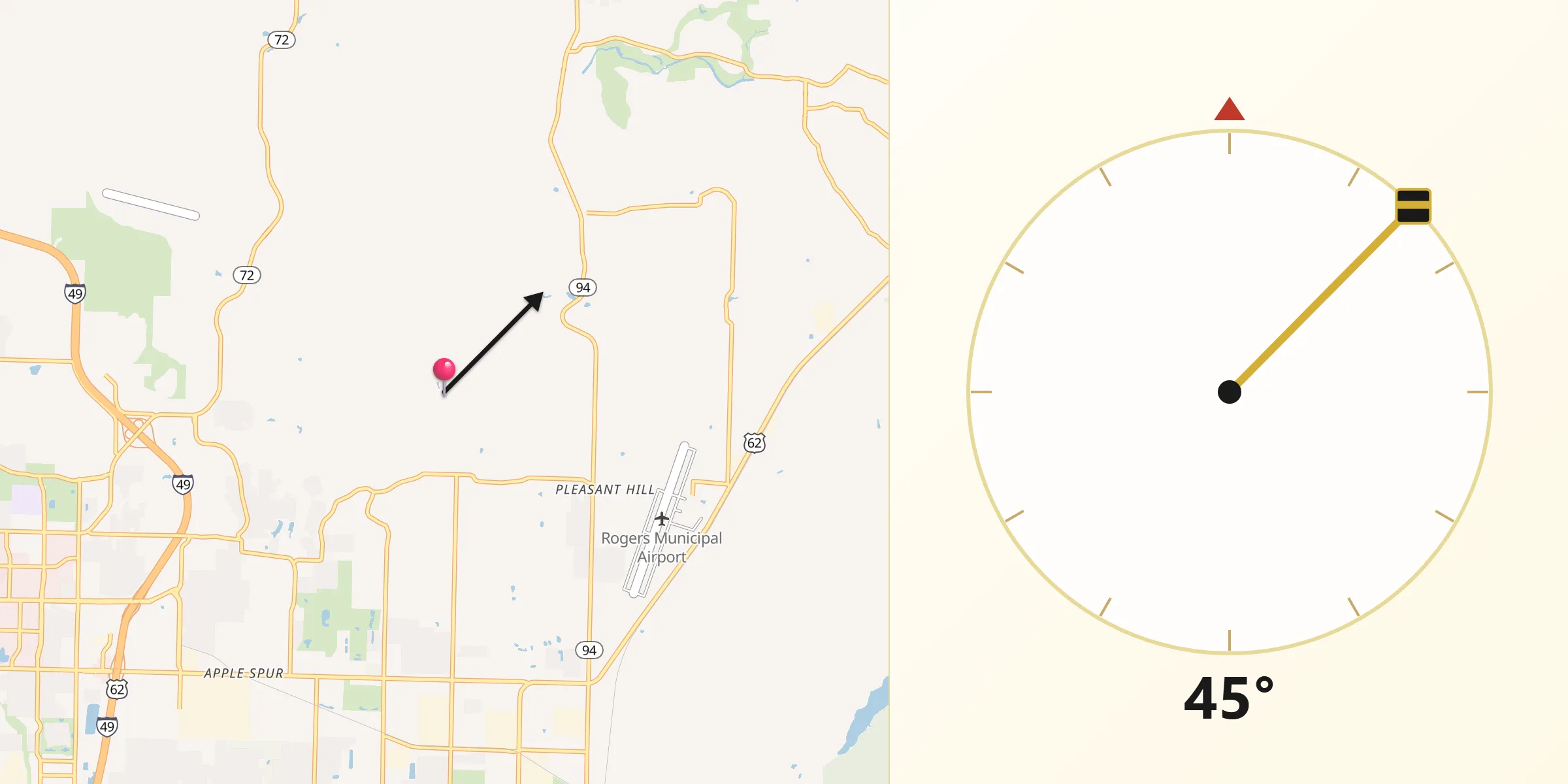 Qibla Direction from Little Flock