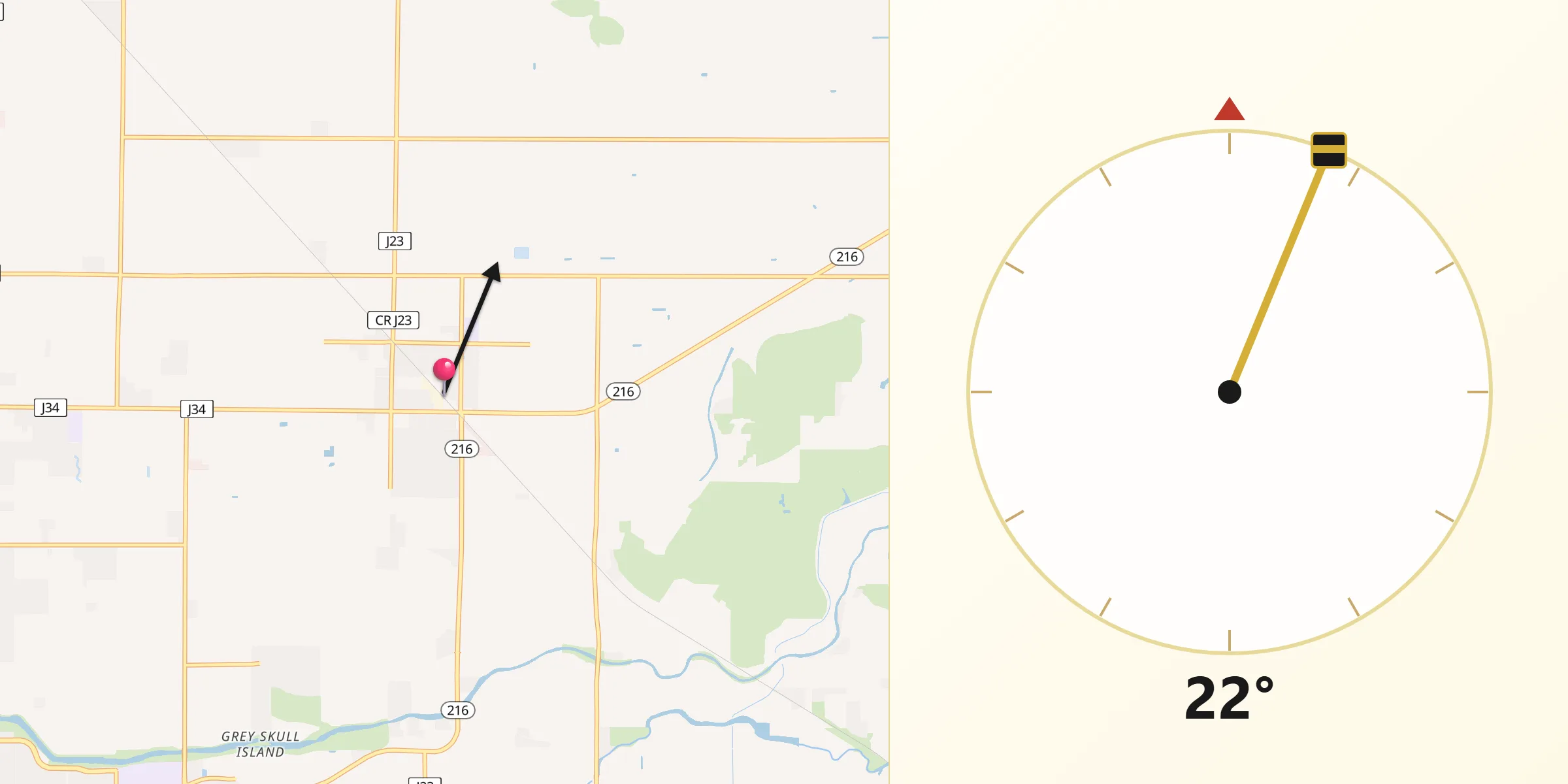 Qibla Direction from Ivanhoe