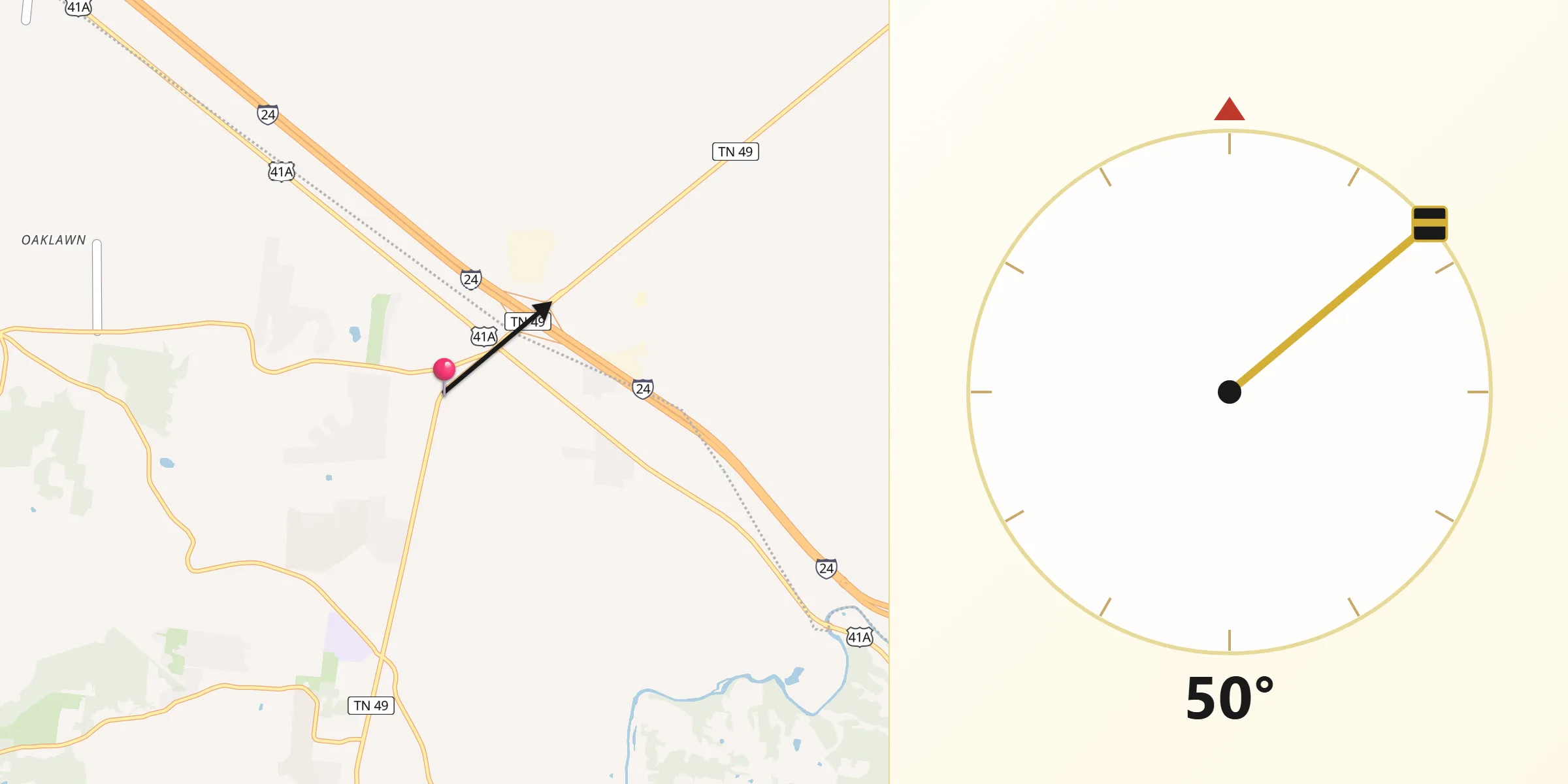 Qibla Direction from Pleasant View