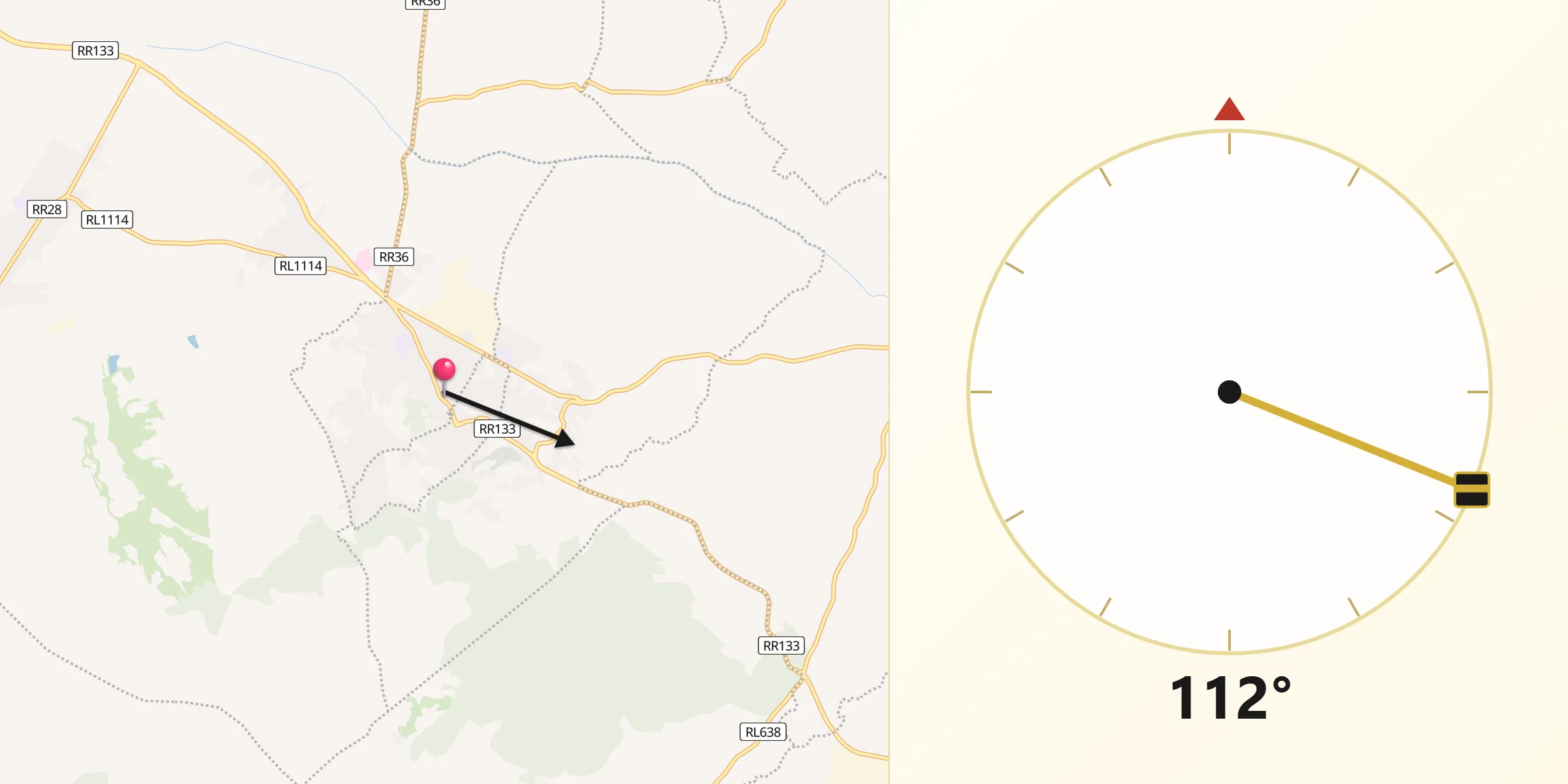 اتجاه القبلة من زغوان