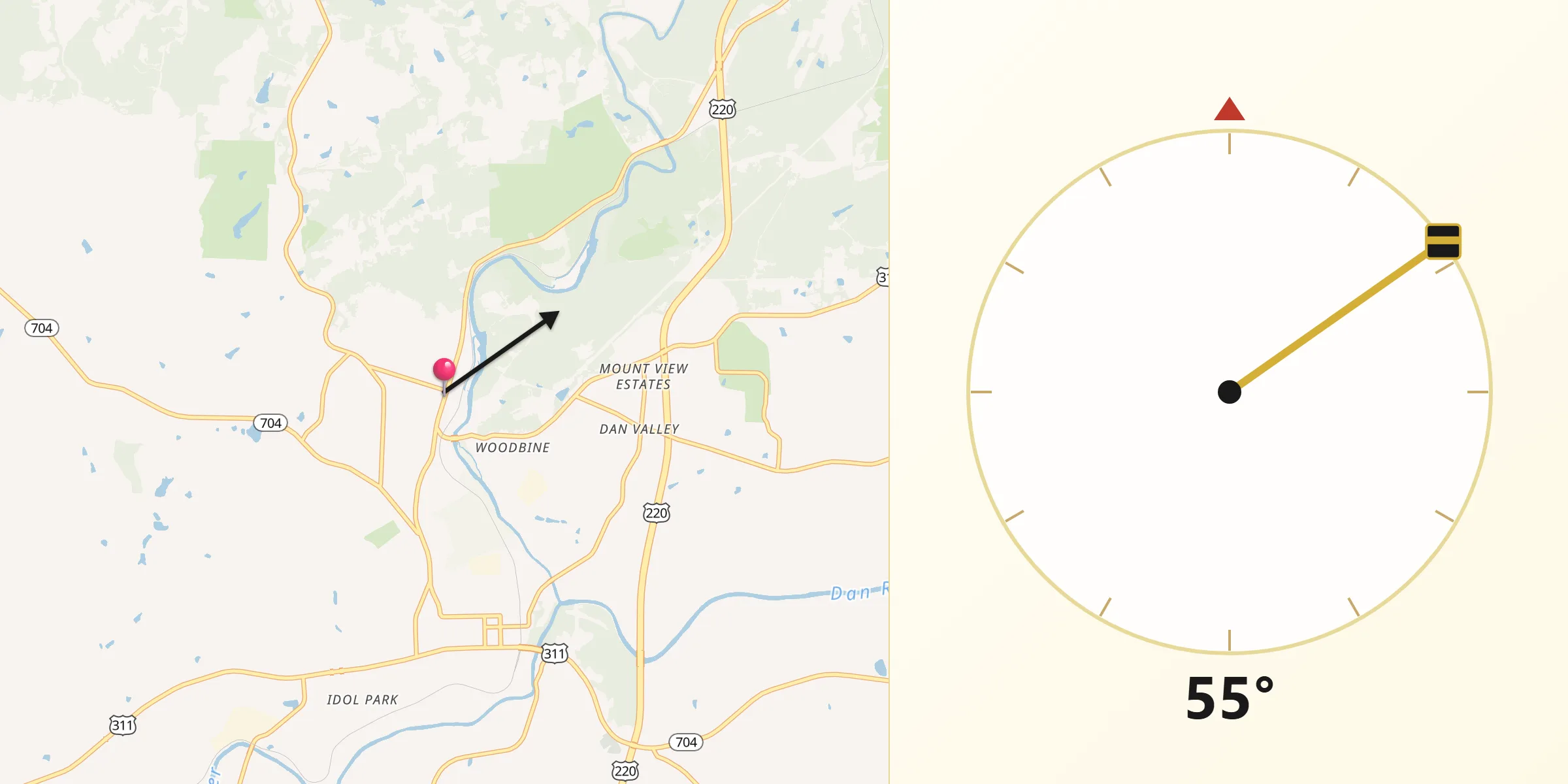 Qibla Direction from Mayodan