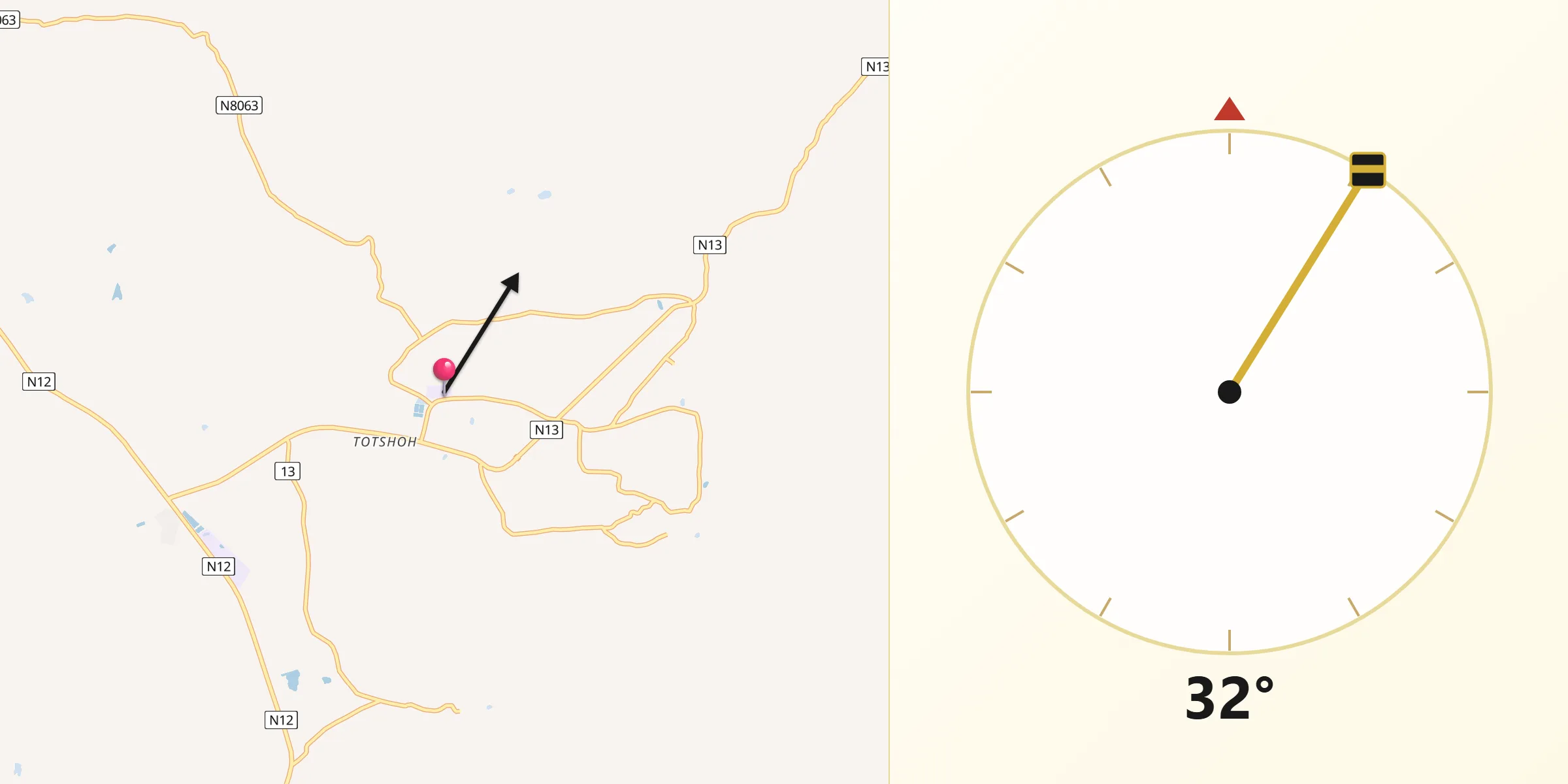 Qibla Direction from Lukachukai