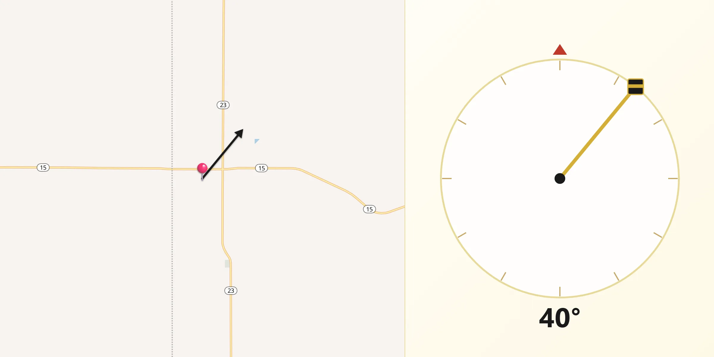 Qibla Direction from Booker