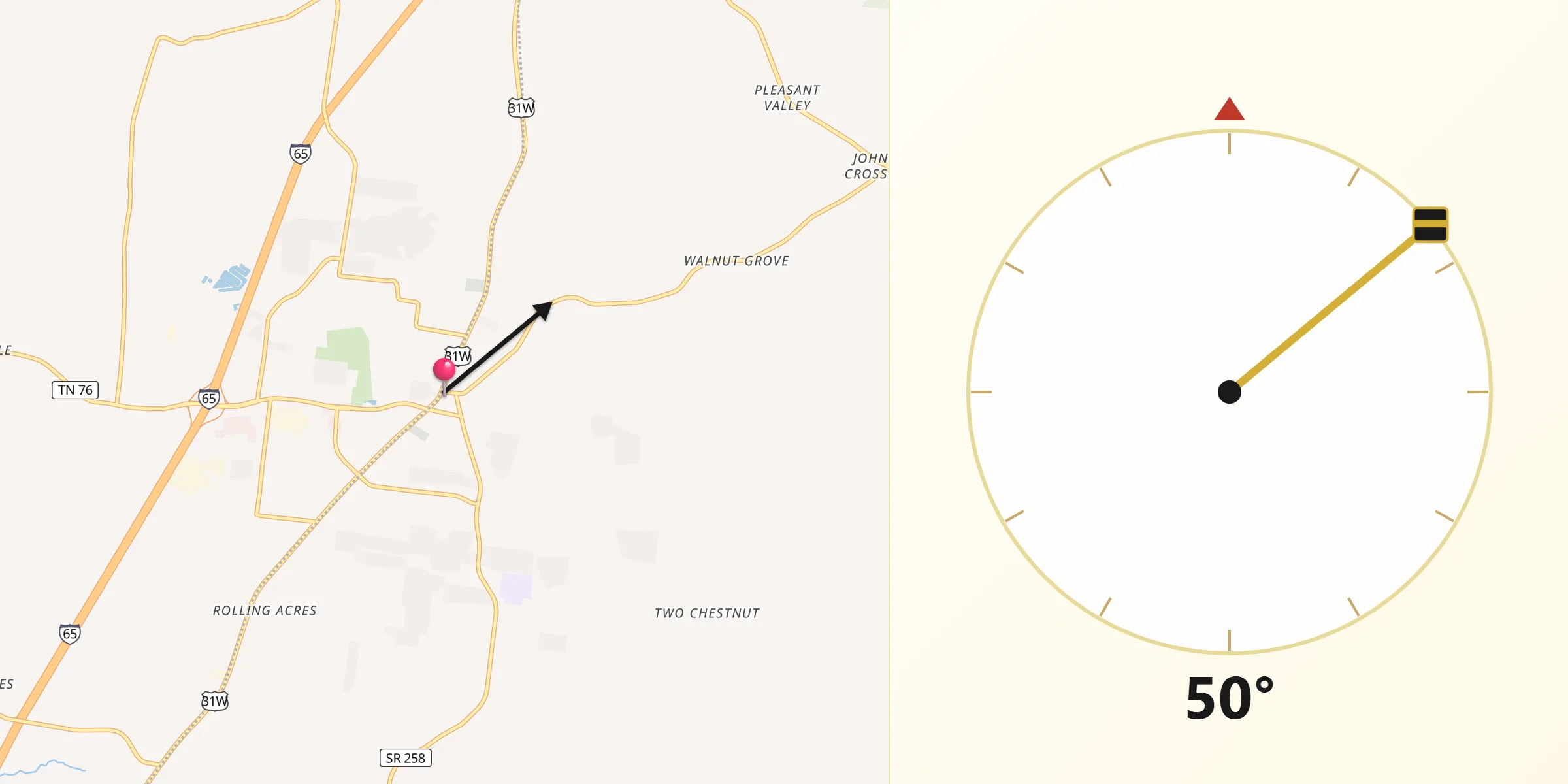 Qibla Direction from White House
