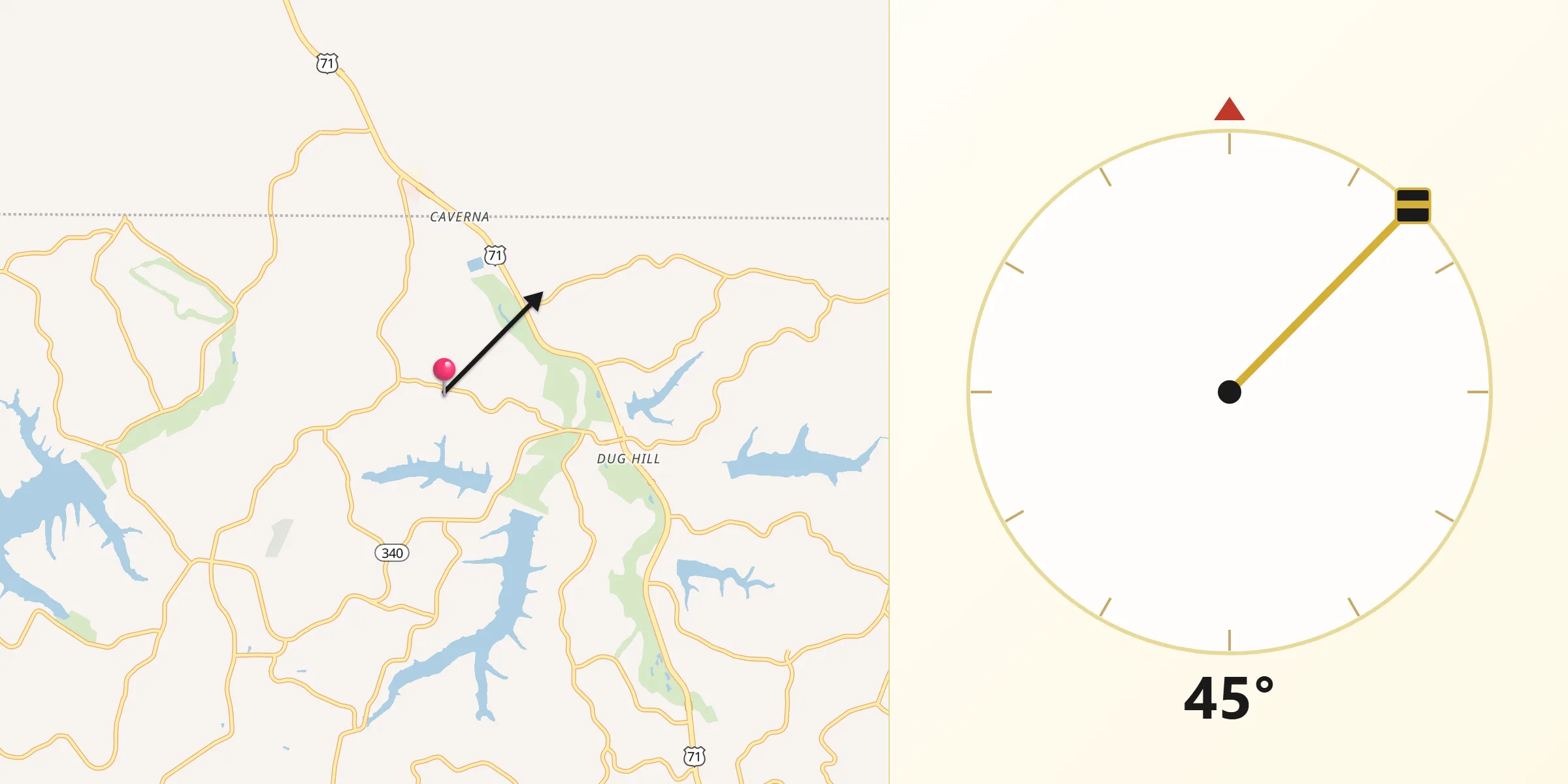 Qibla Direction from Bella Vista