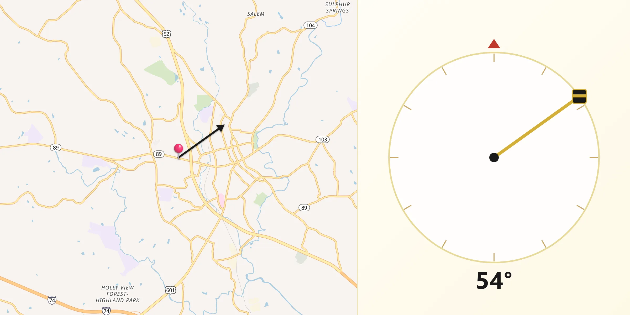 Qibla Direction from Toast