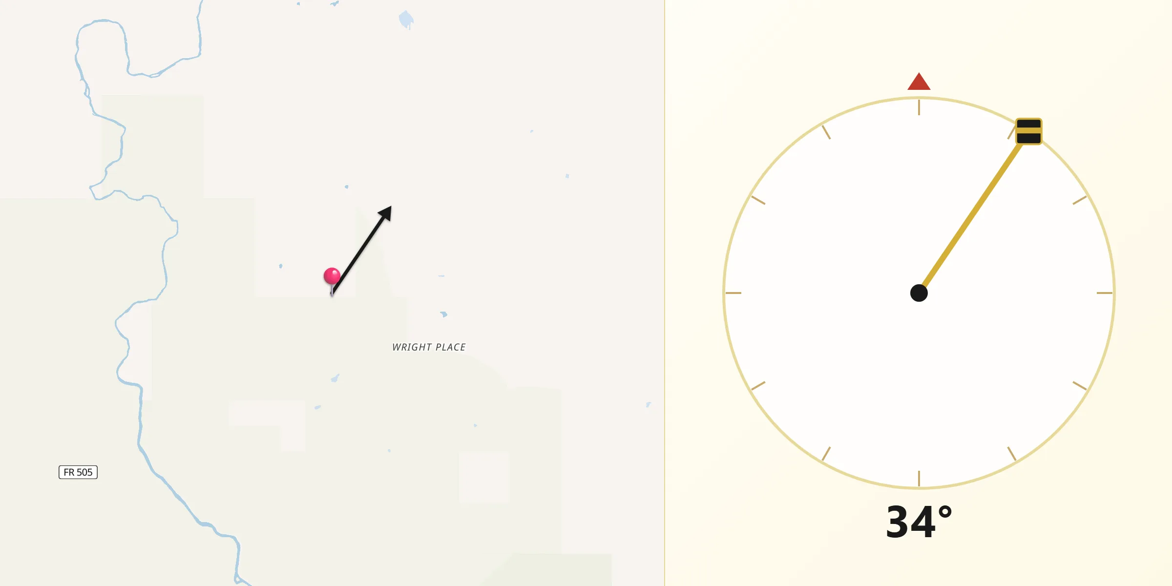 Qibla Direction from Rio Arriba