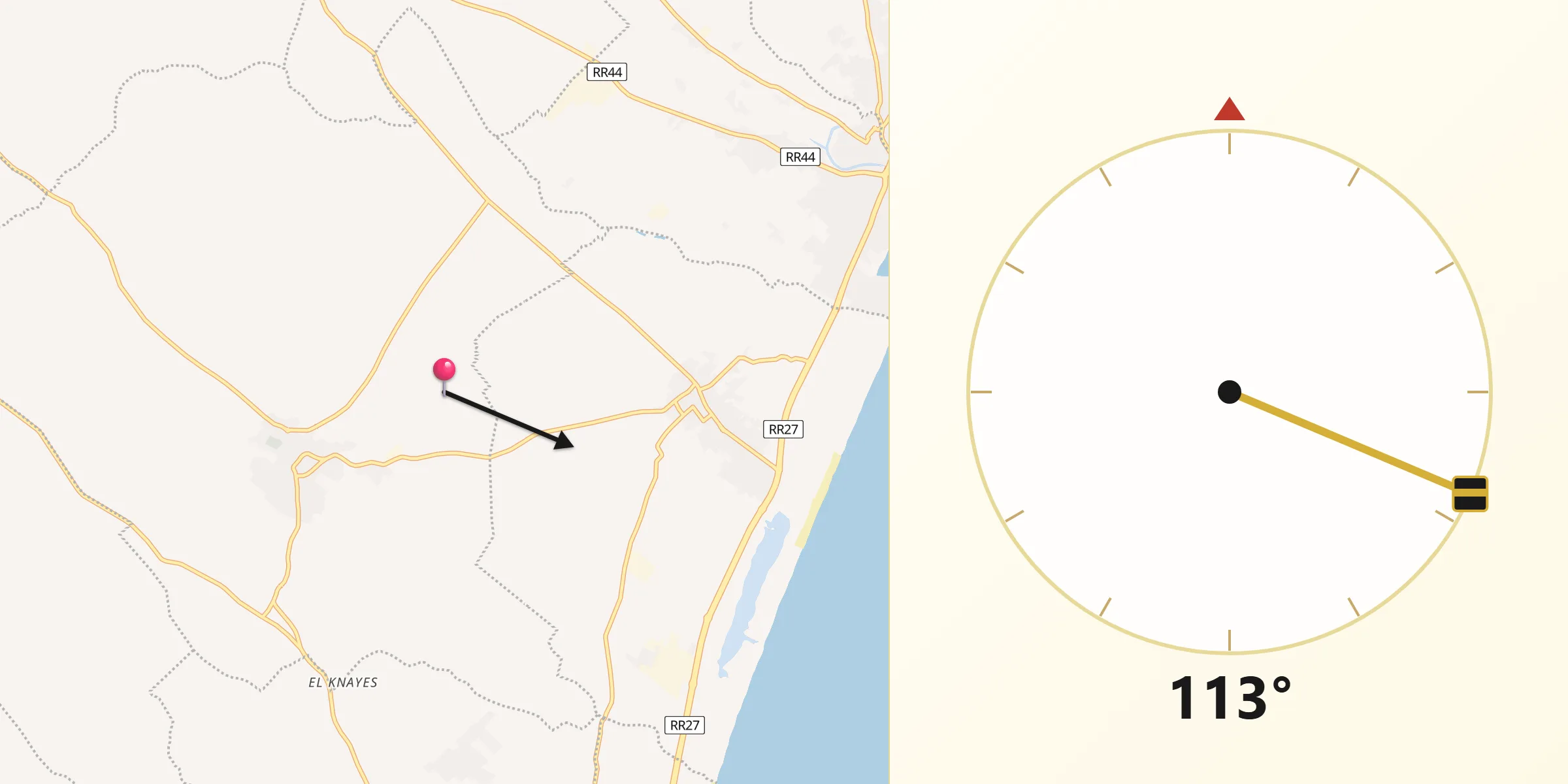 اتجاه القبلة من تازركة