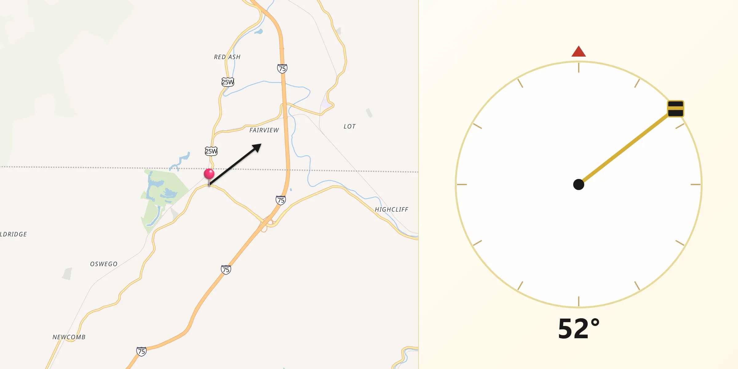 Qibla Direction from Jellico