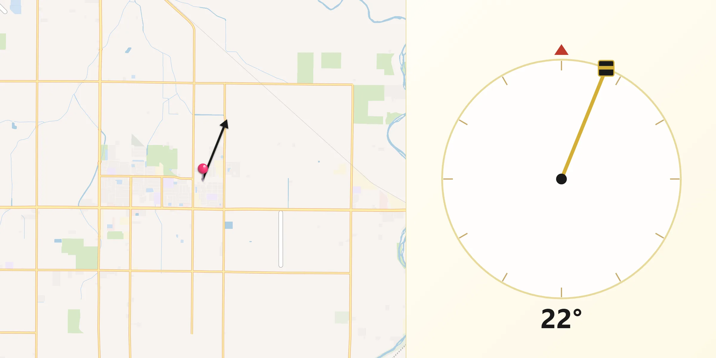 Qibla Direction from Parlier
