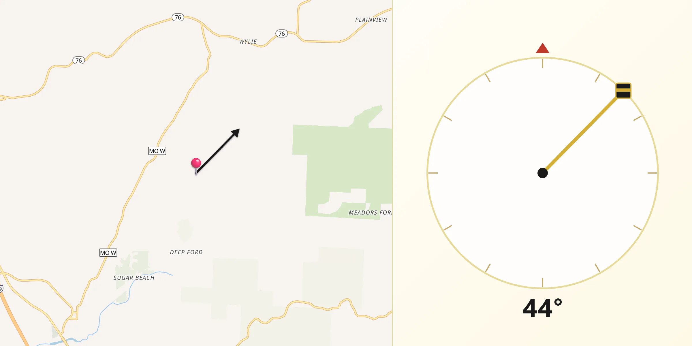 Qibla Direction from McDonald