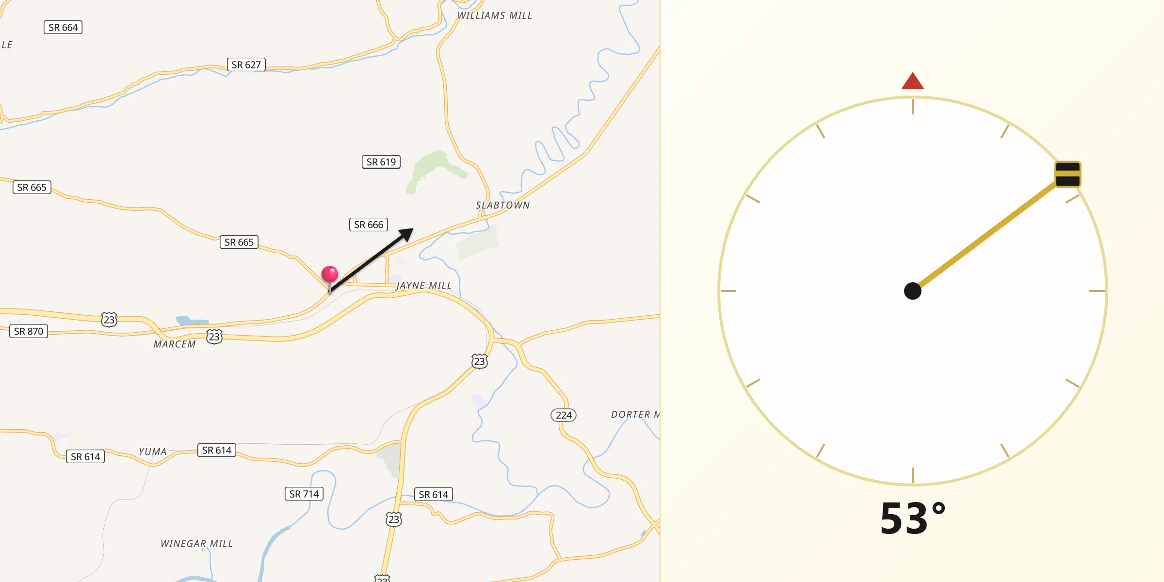 Qibla Direction from Gate City
