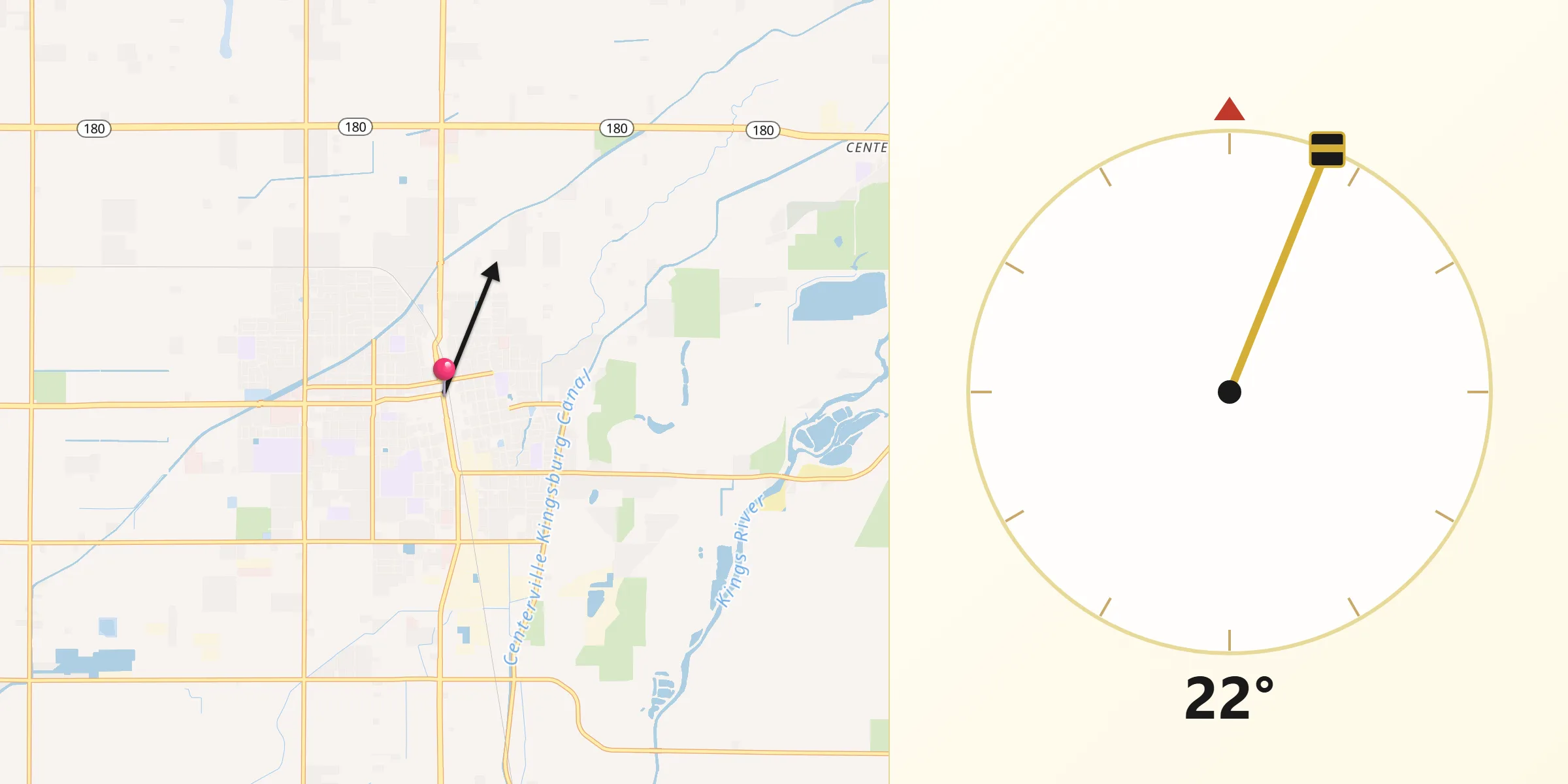 Qibla Direction from Sanger