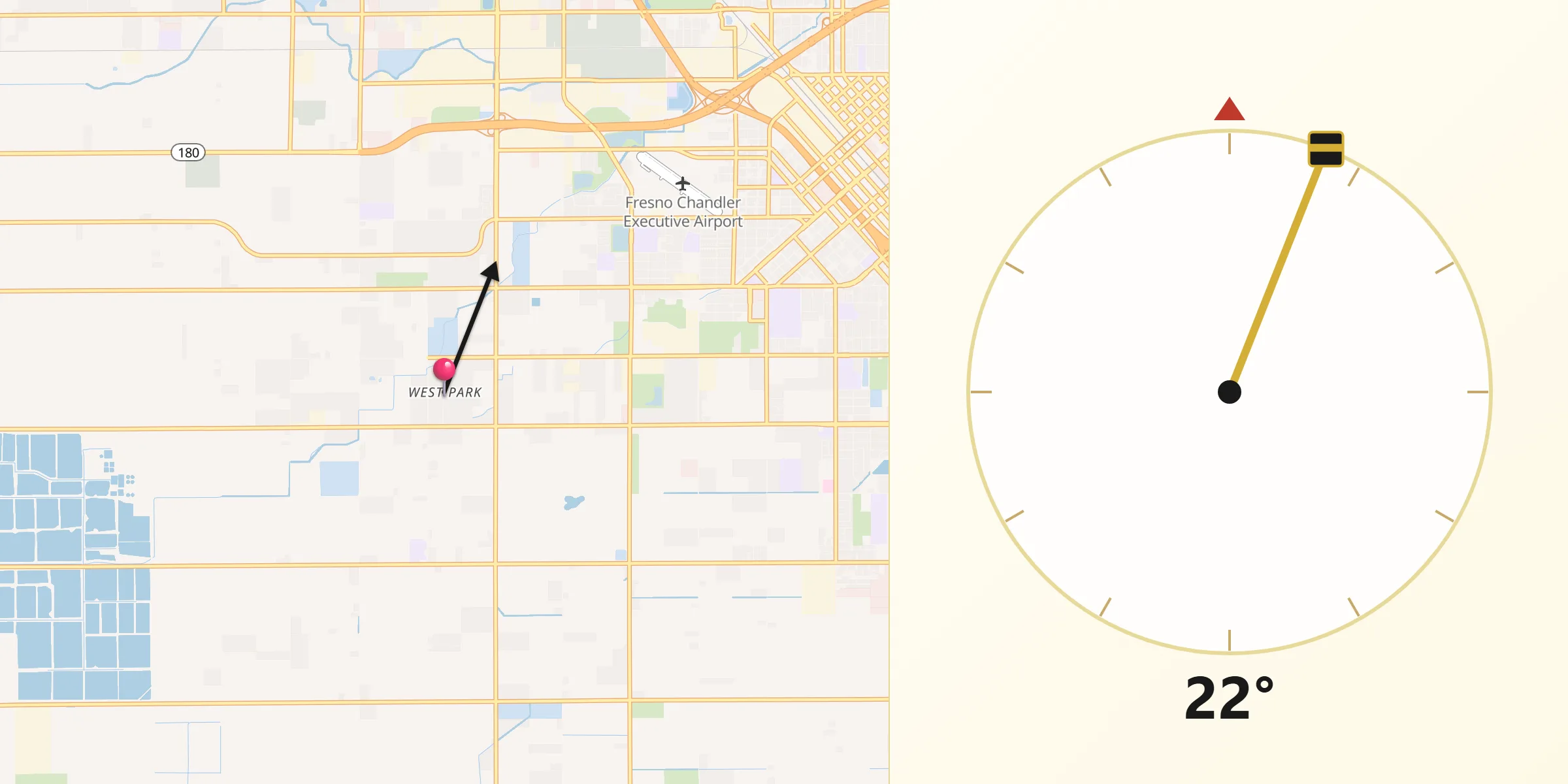 Qibla Direction from West Park