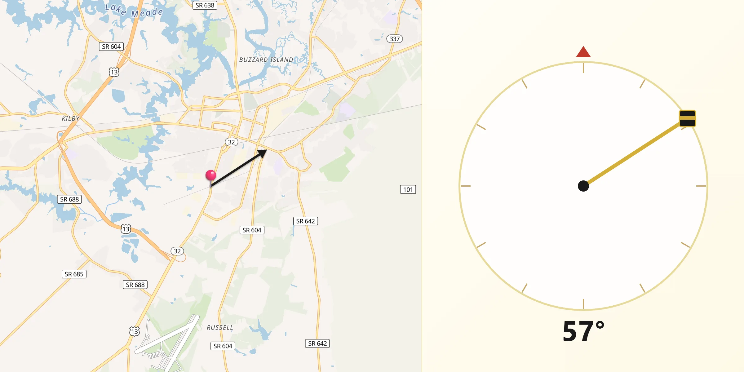 Qibla Direction from South Suffolk