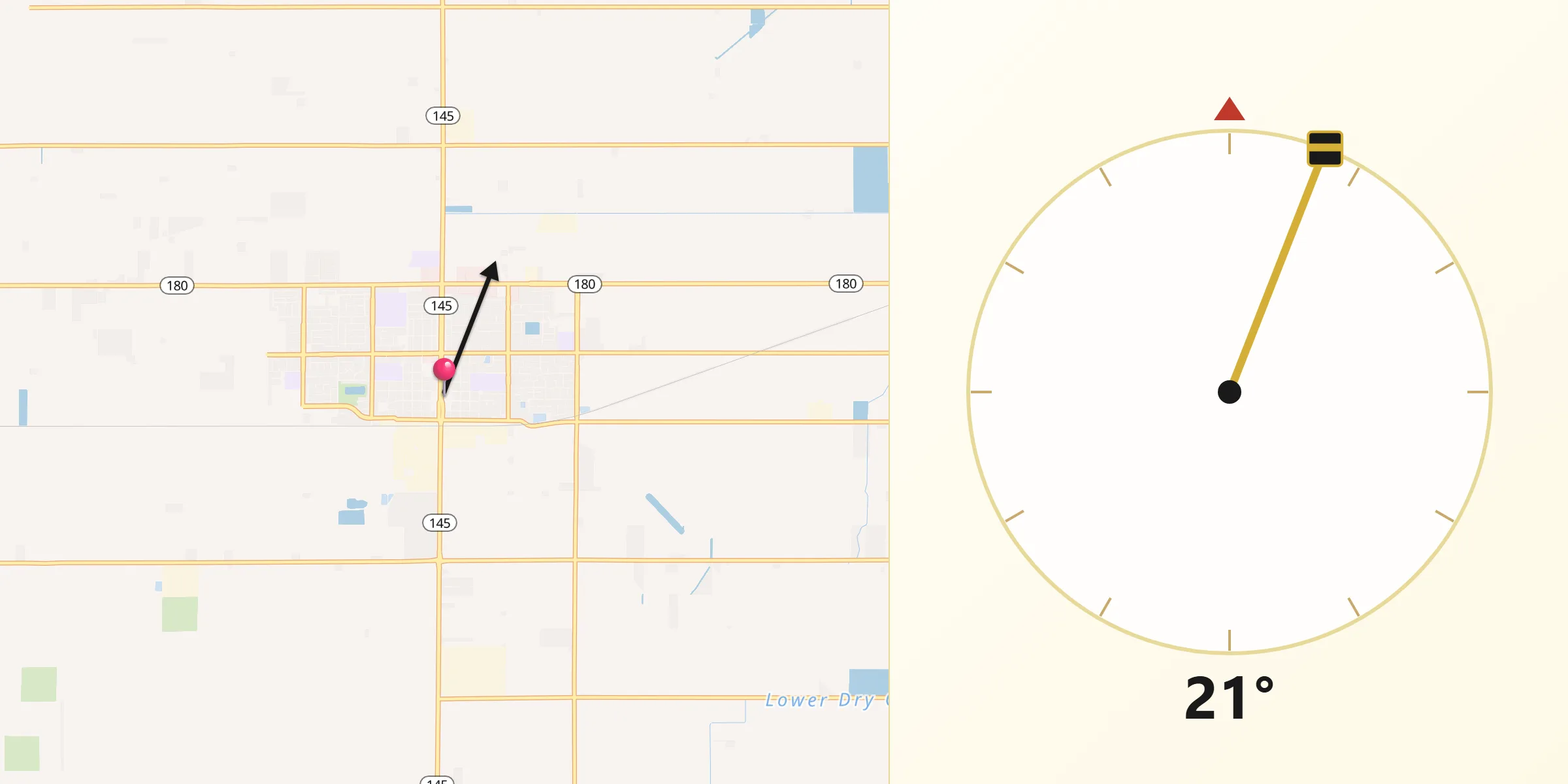 Qibla Direction from Kerman