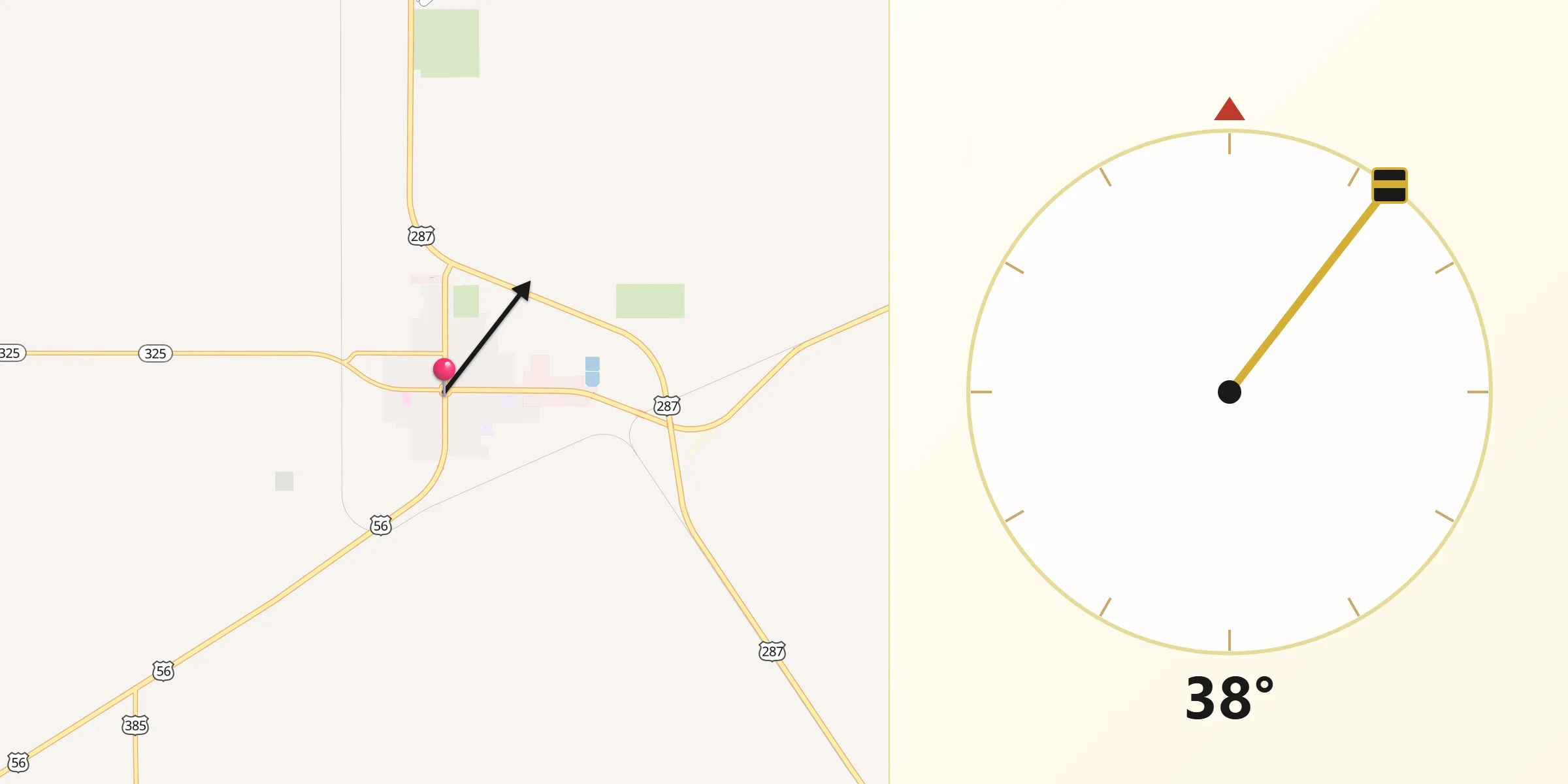 Qibla Direction from Boise City
