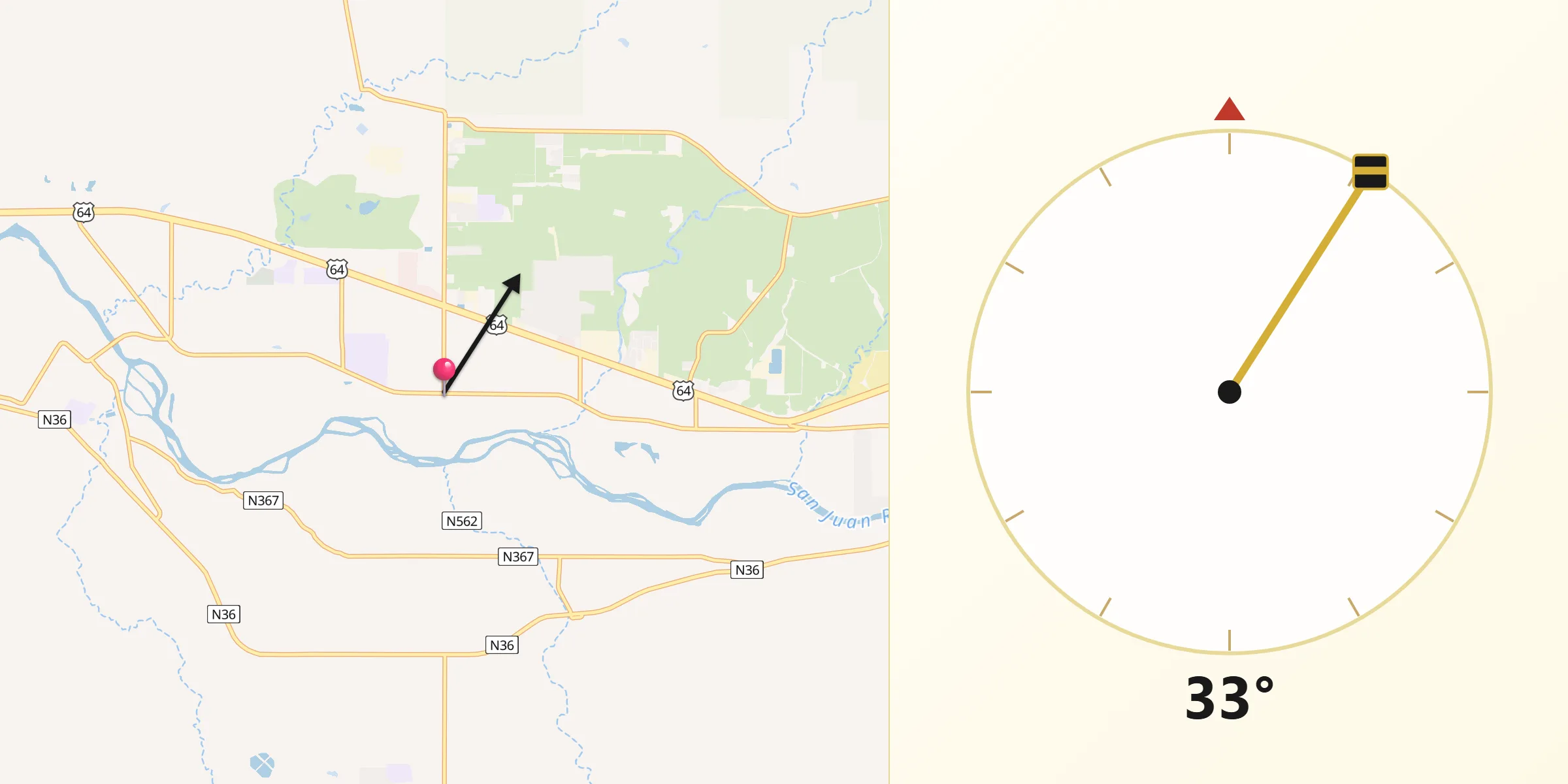 Qibla Direction from Kirtland