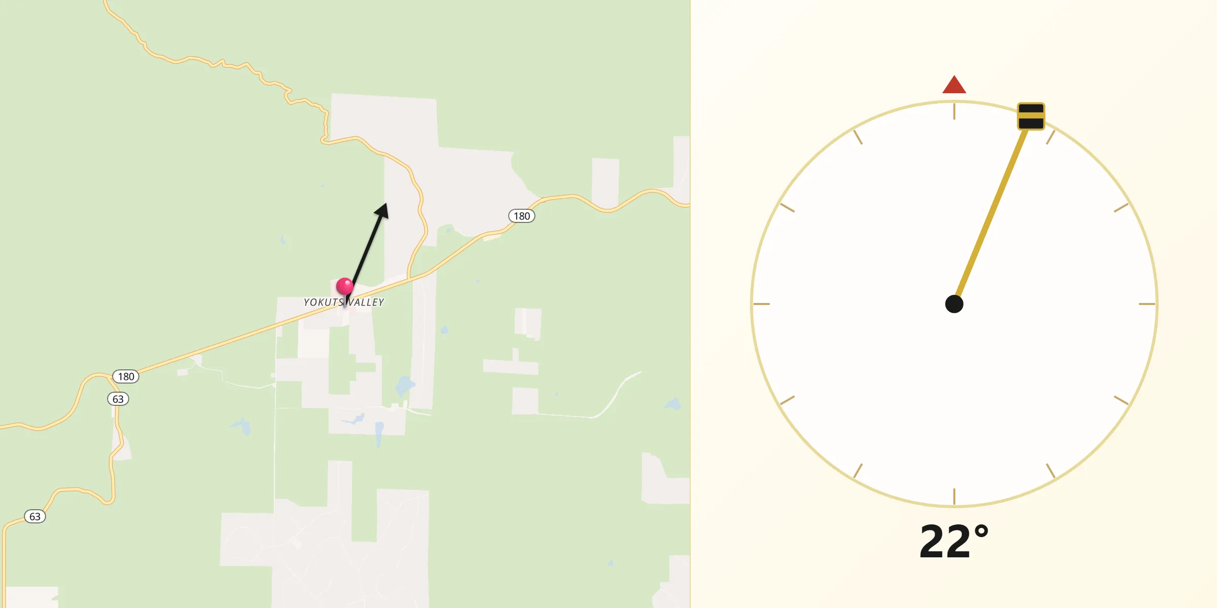 Qibla Direction from Squaw Valley