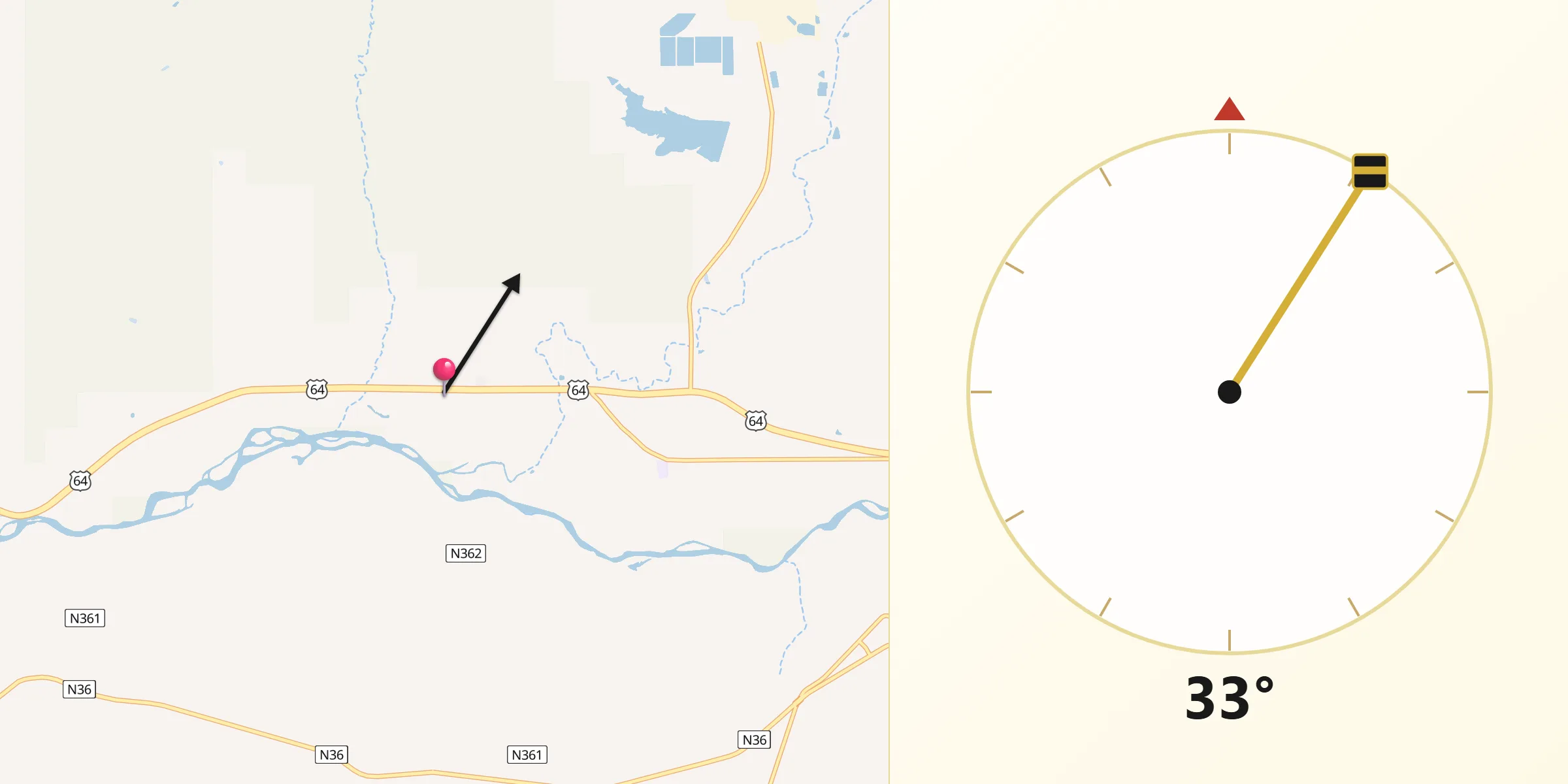 Qibla Direction from Waterflow