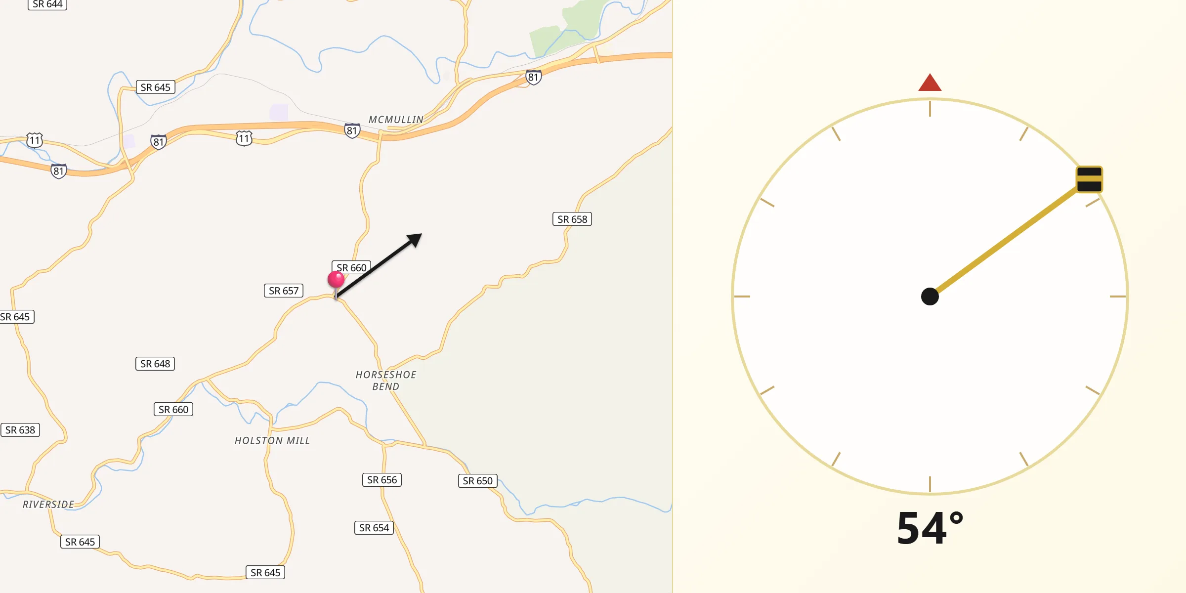 Qibla Direction from Adwolf